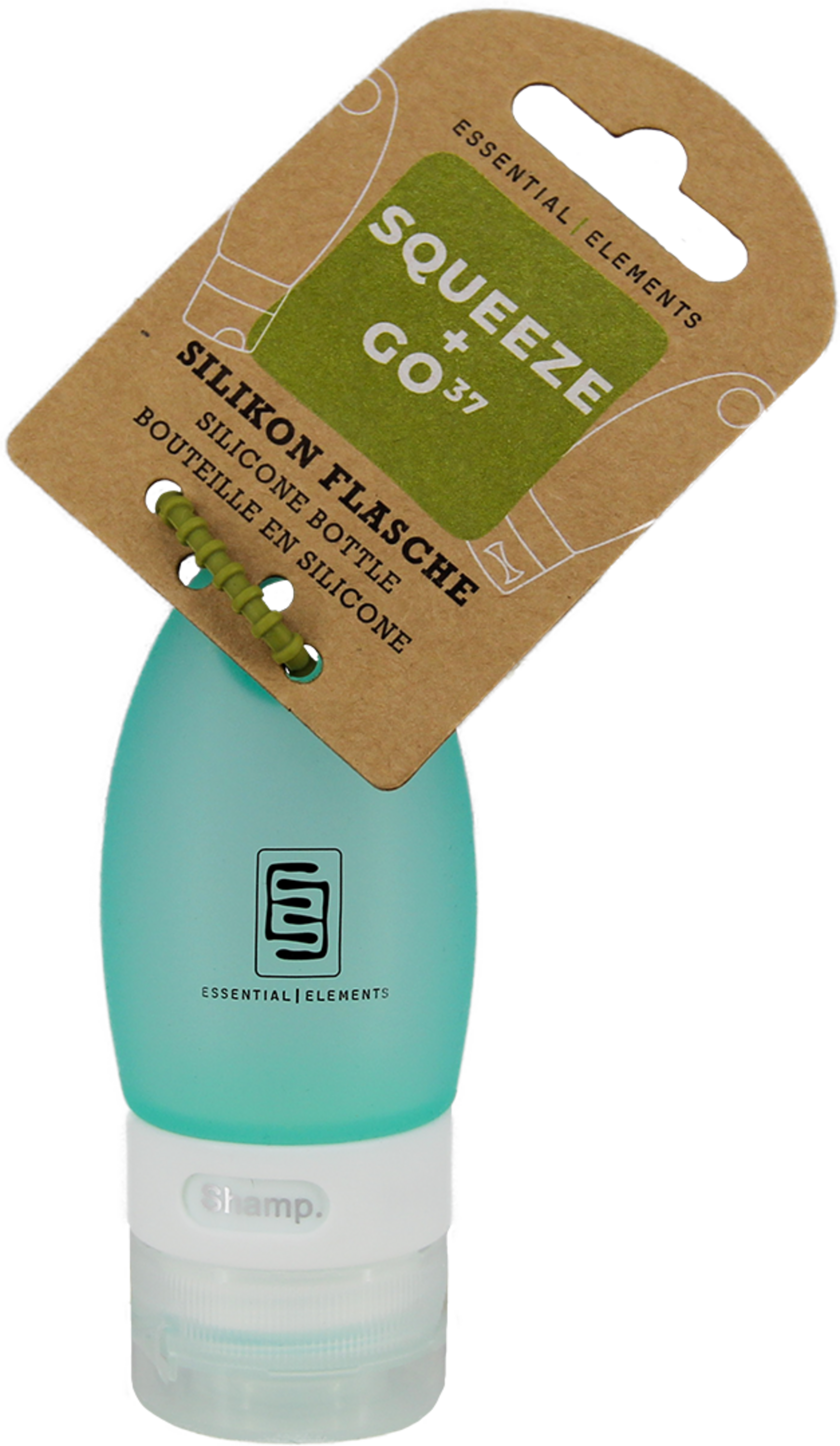 ESSENTIAL ELEMENTS, Squeeze+go Refillable Silicon Bottle