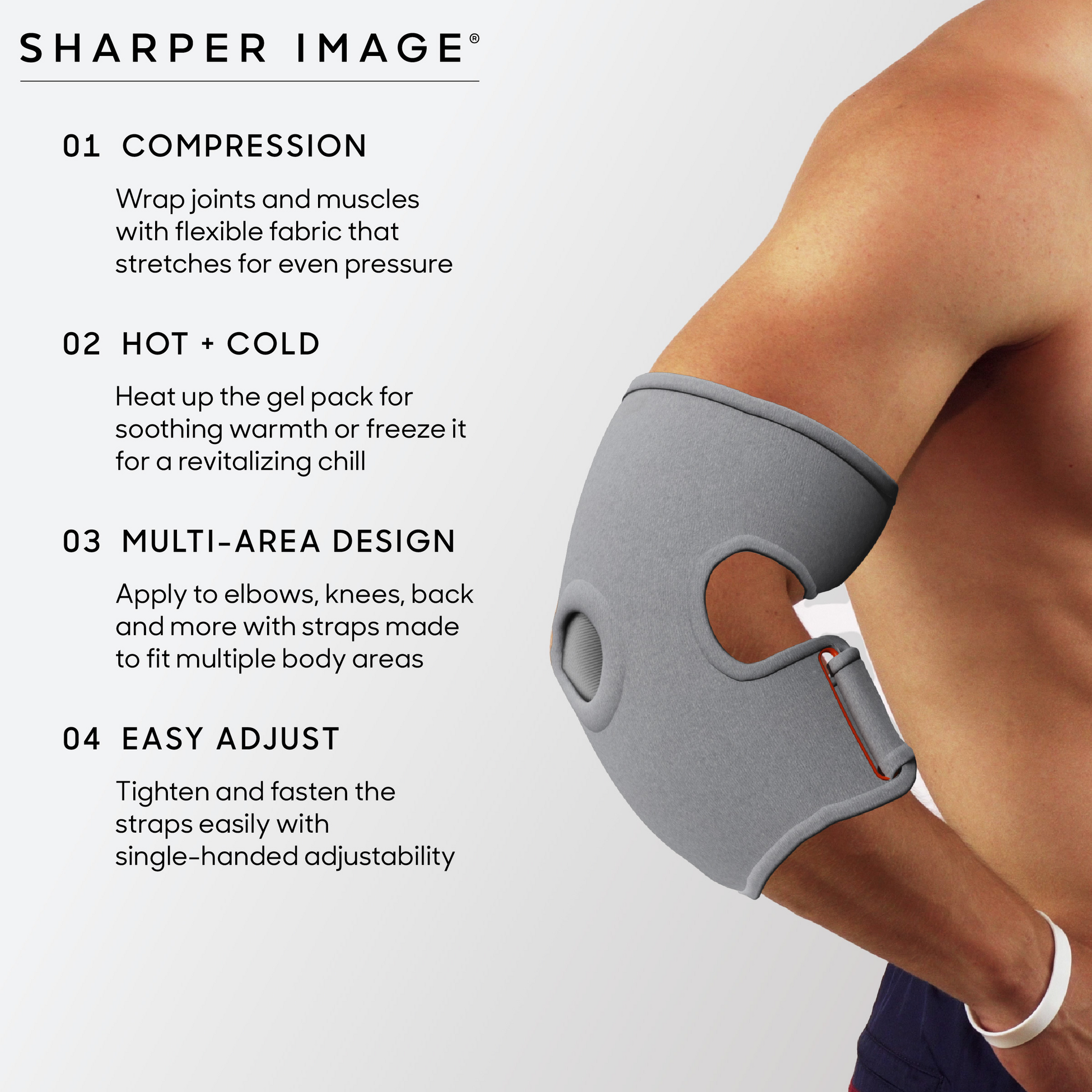 SHARPER IMAGE, St&ouml;d F&ouml;r Armb&aring;ge/kn&auml;/rygg