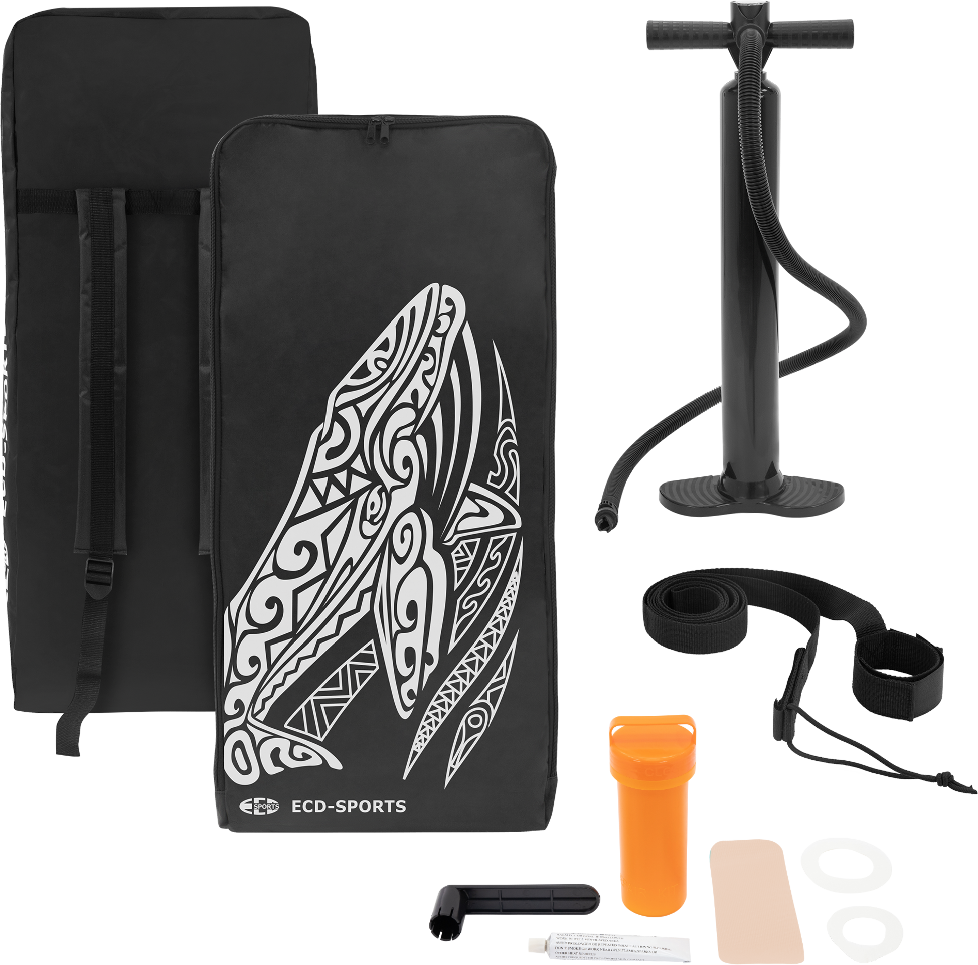 ECD GERMANY, Stand Up Paddle Uppblåsbar Sup-bräda Makani 320x80x15 Cm I Aprikosfärgad Pvc Inkl. Pump Och Bärväska