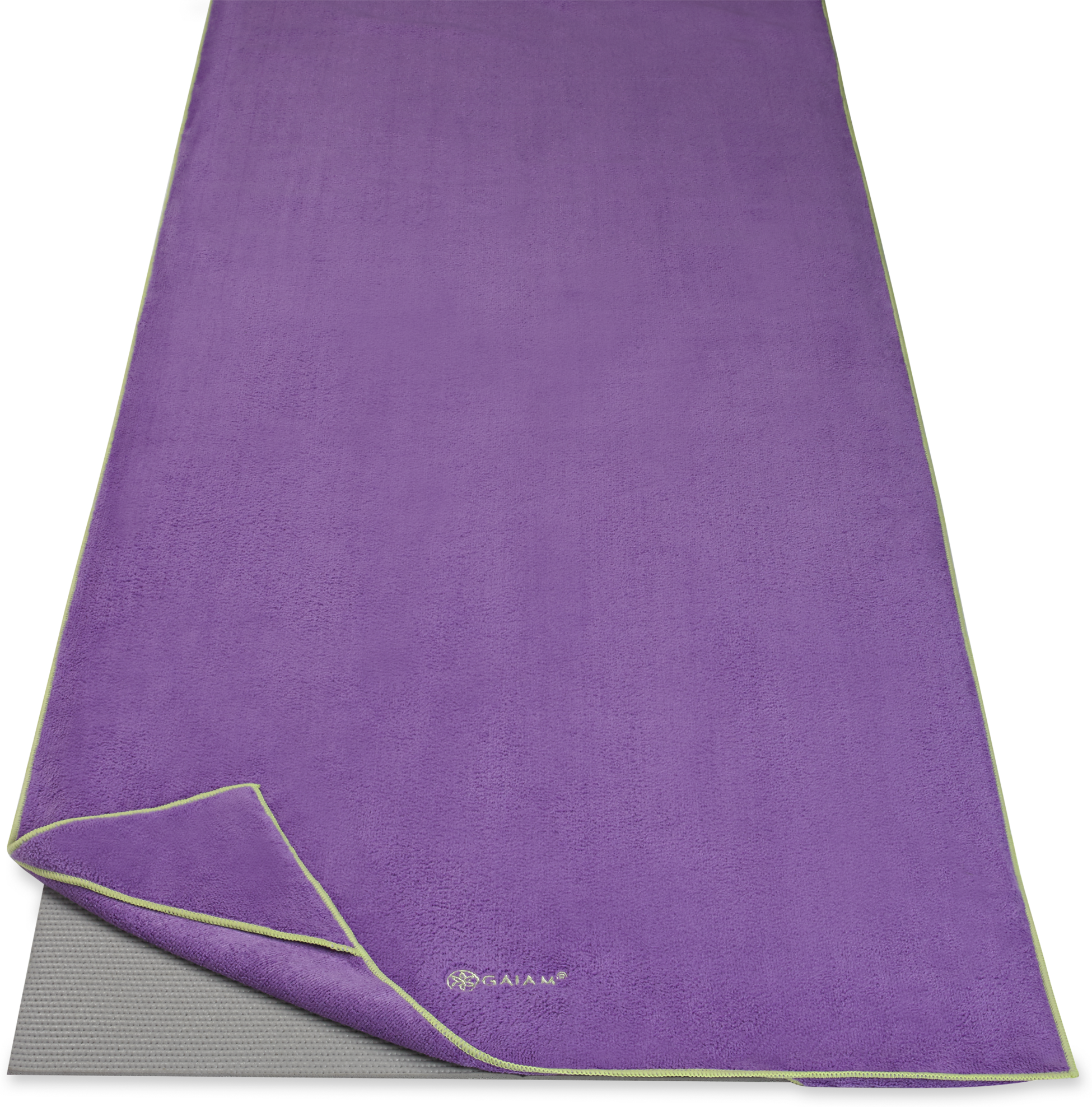 GAIAM, Stay-put Yoga Mat Towel Purple Jam