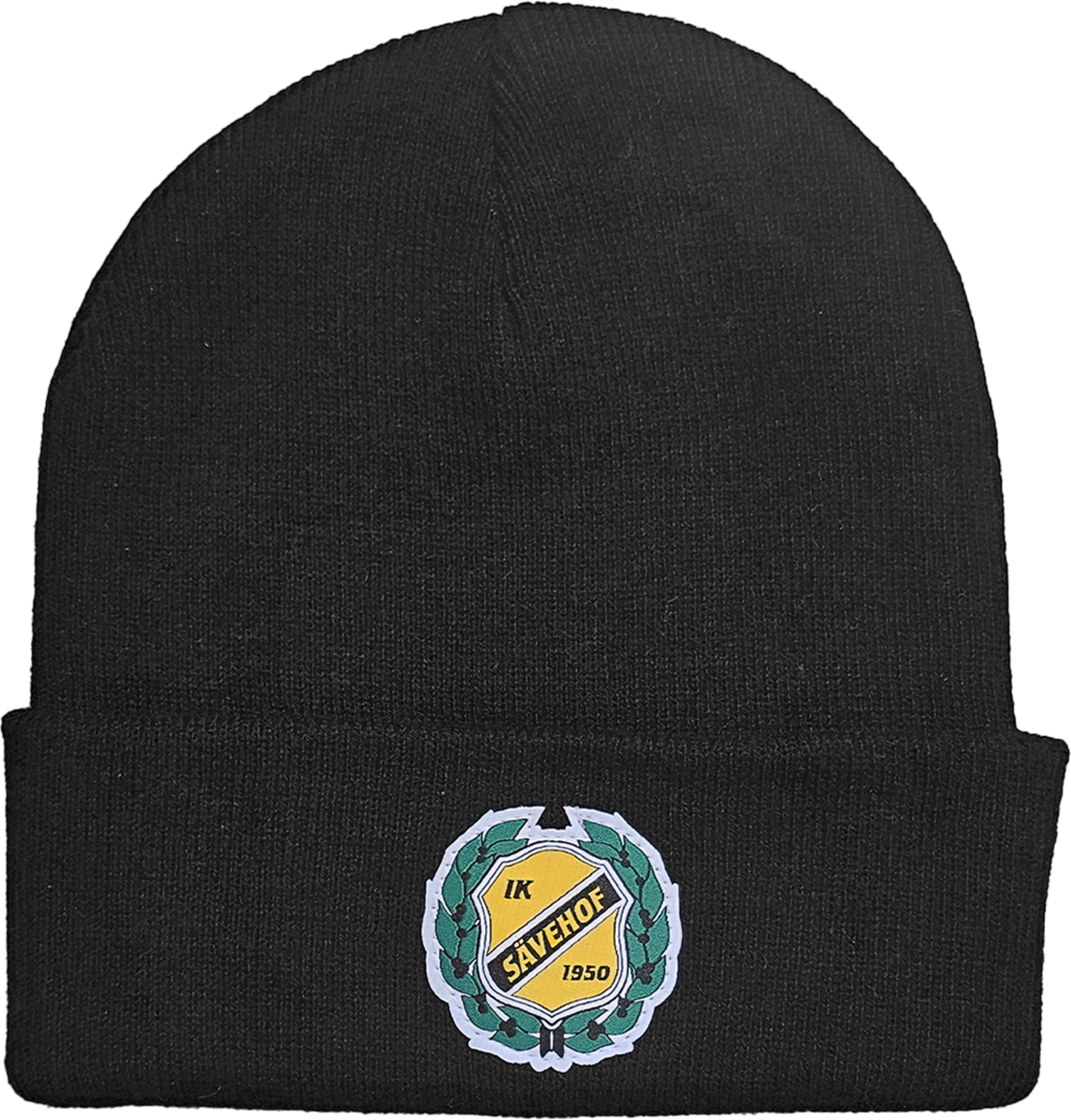 IK S&Auml;VEHOF, Stickad M&ouml;ssa Klubbemblem, Svart
