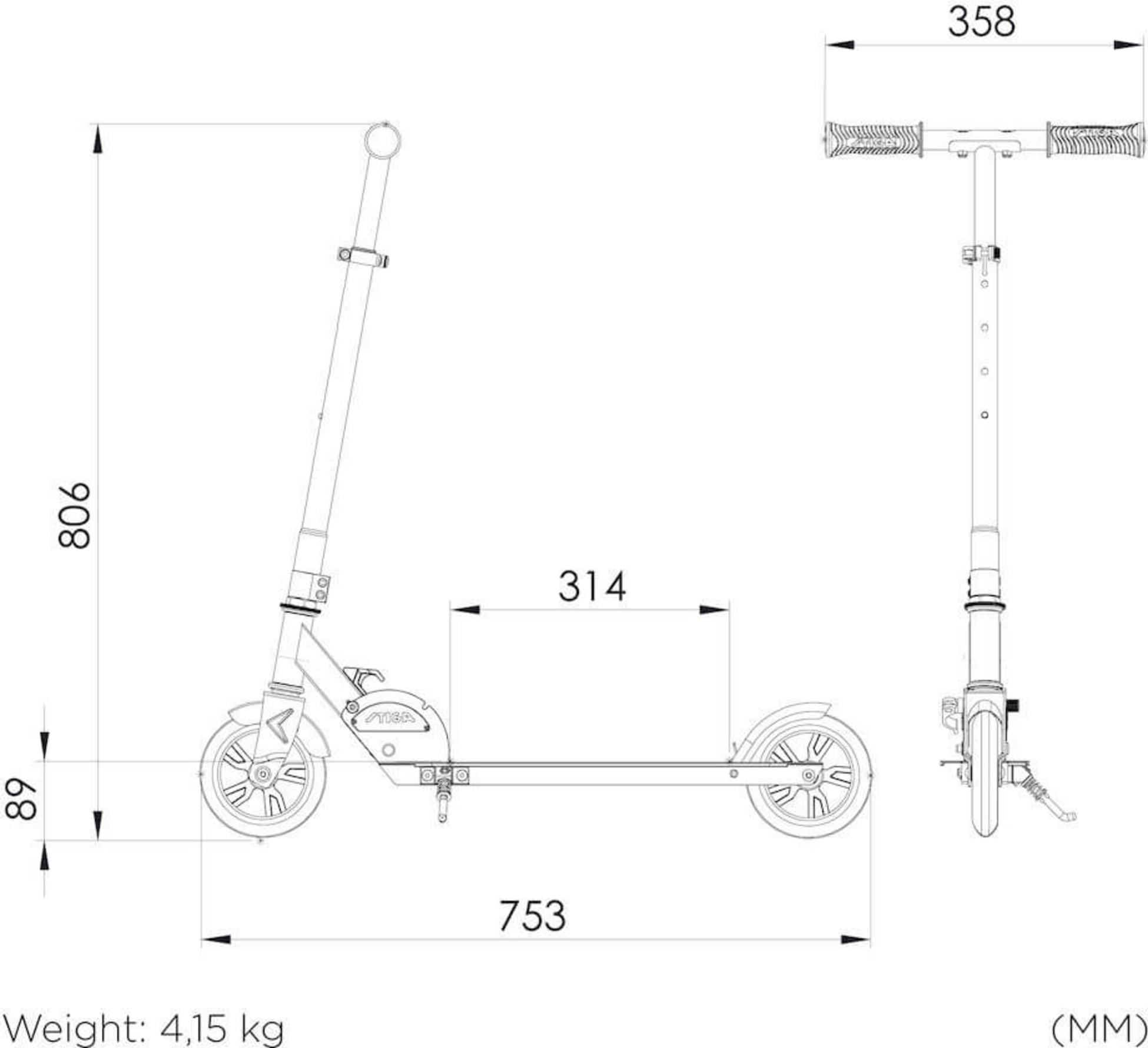 STIGA, Stiga Kick Scooter Cruise 145-s