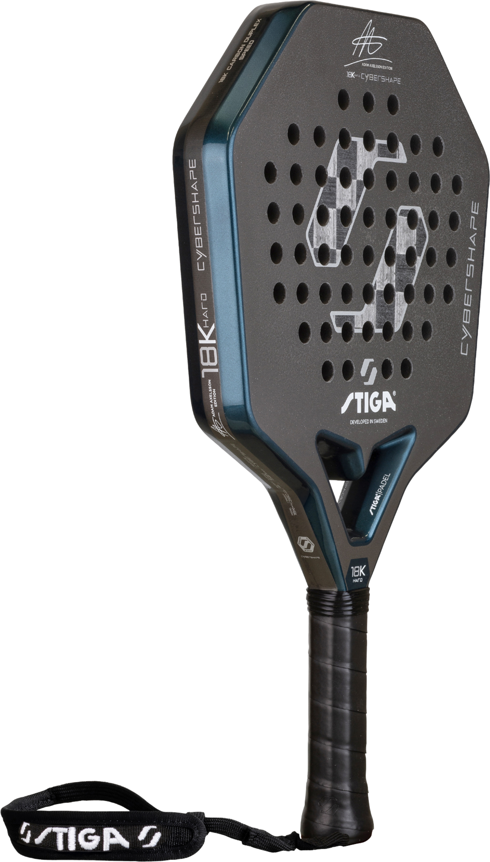 STIGA, Stiga Padel Racket Cybershape 18k Hard Adam Axelsson Edition