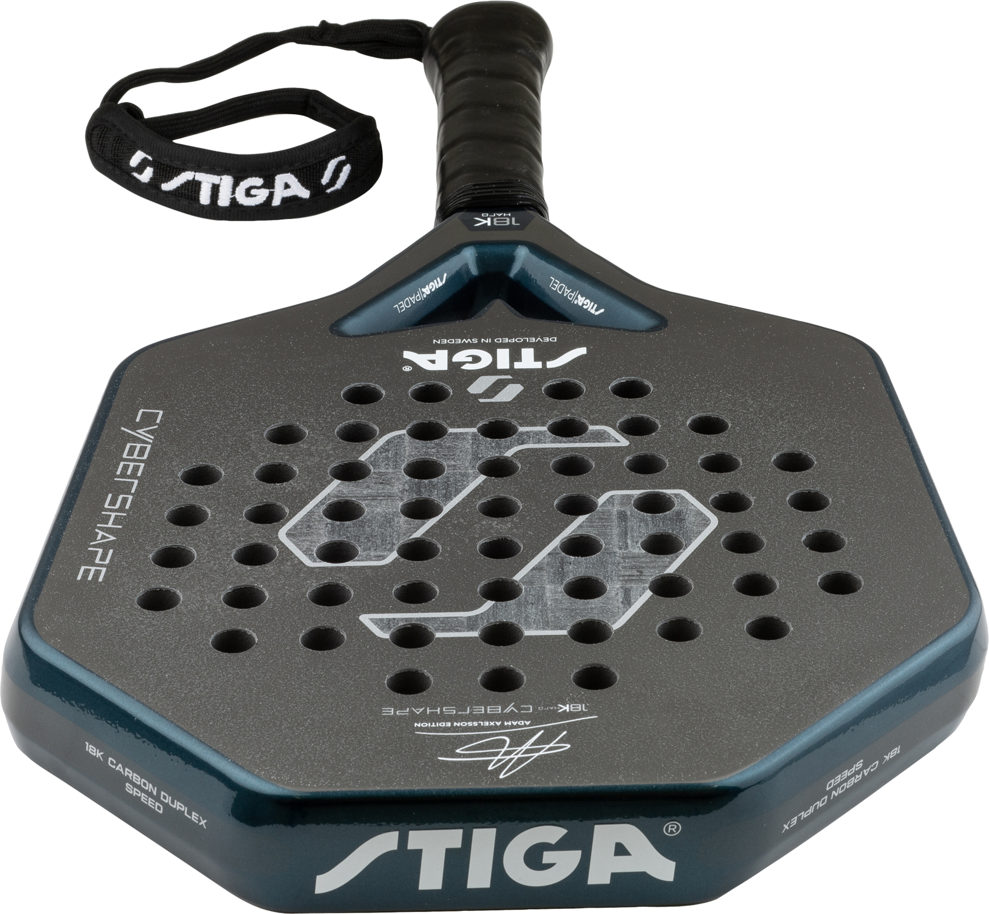 STIGA, Stiga Padel Racket Cybershape 18k Hard Adam Axelsson Edition