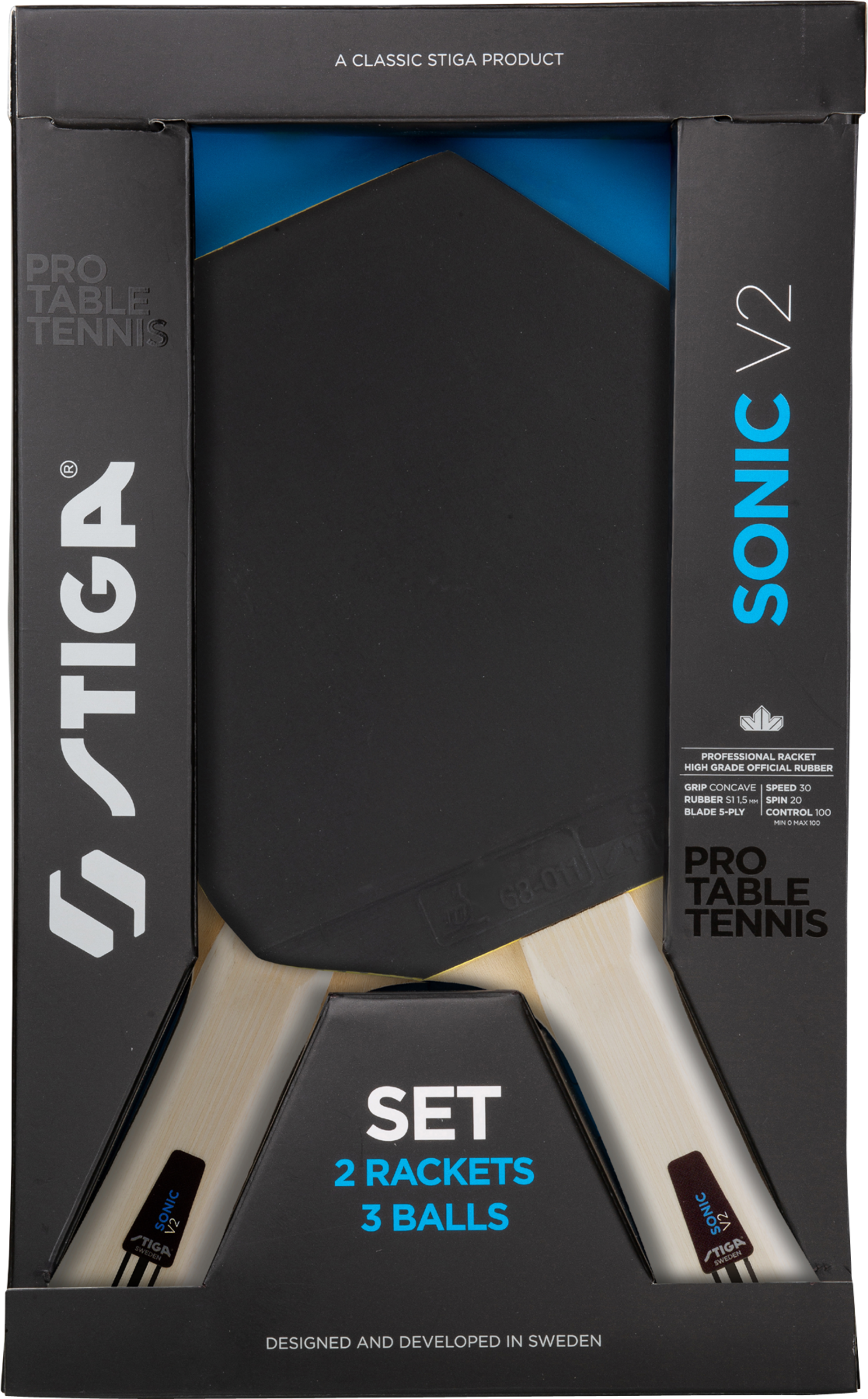 STIGA, Stiga Pingisset Set Sonic V2 Cybershape Hobby