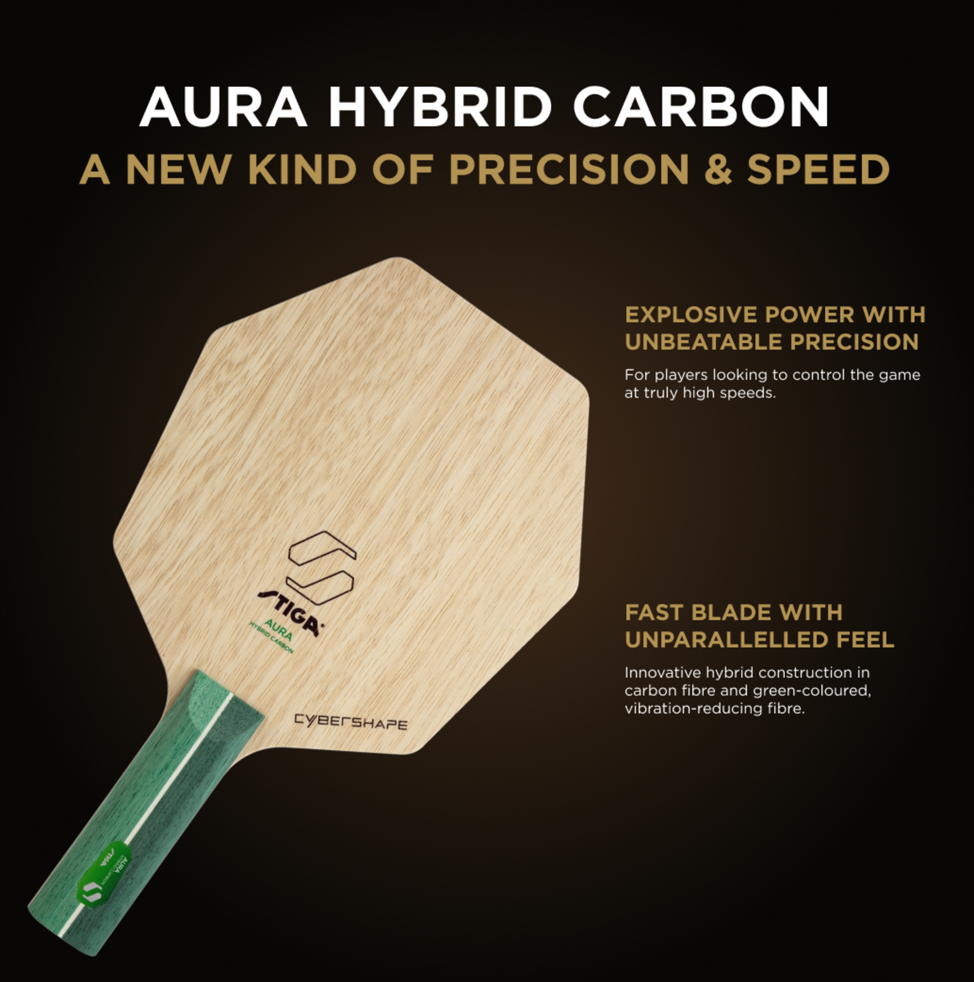 STIGA, Stiga Pingisstomme Aura Hybrid Carbon