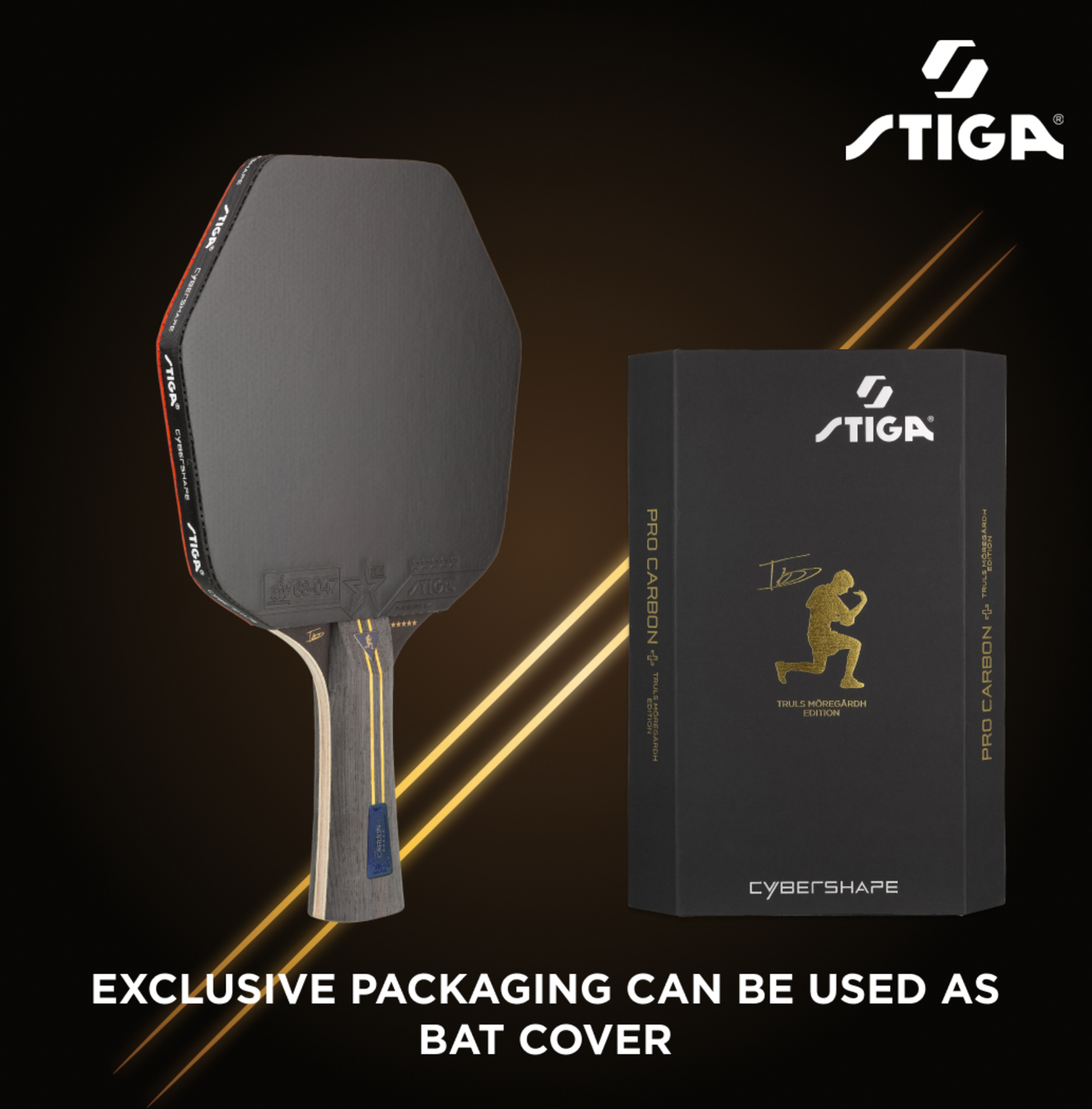 STIGA, Stiga Pinigsrack Pro Carbon Plus Cybershape Truls Edition - 5-star