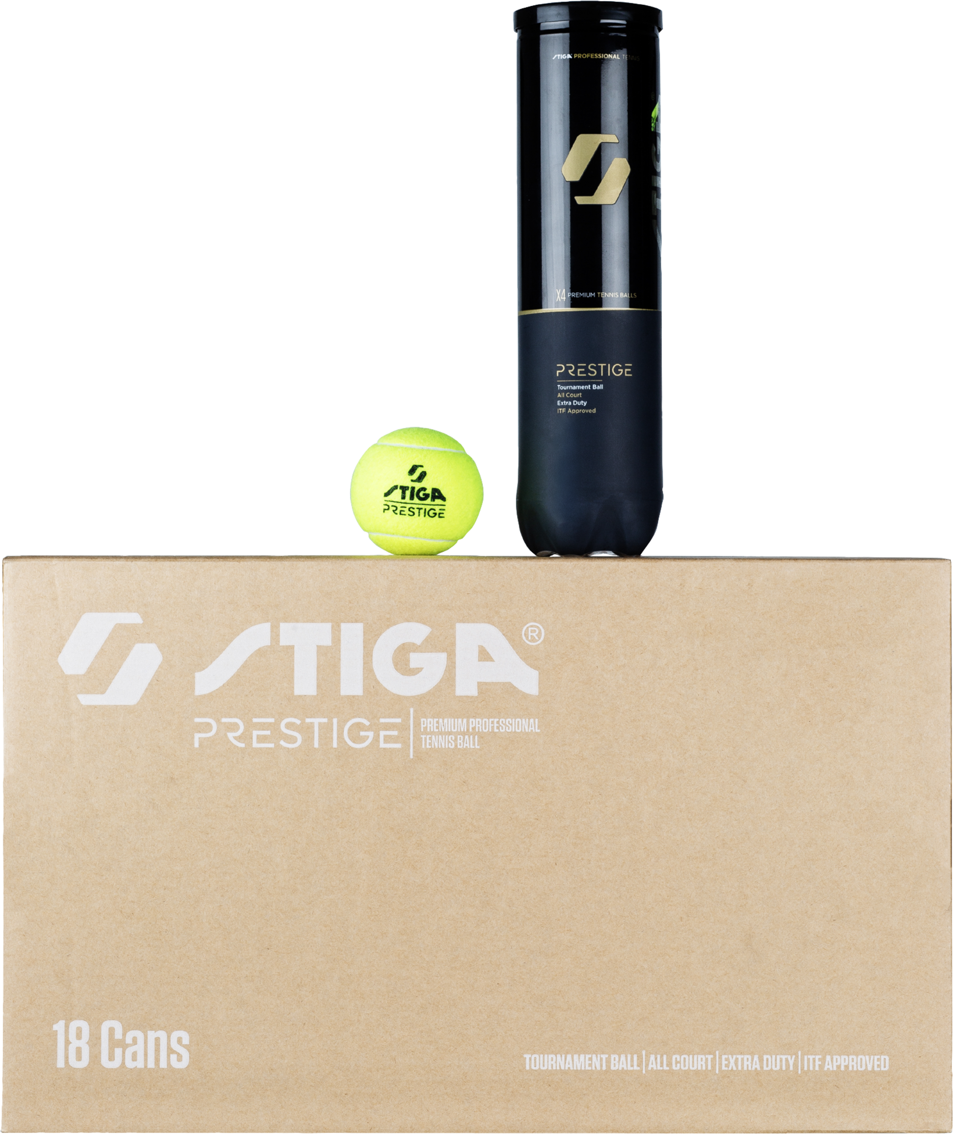 STIGA, Stiga Tennis Ball Prestige Tour 18-pack