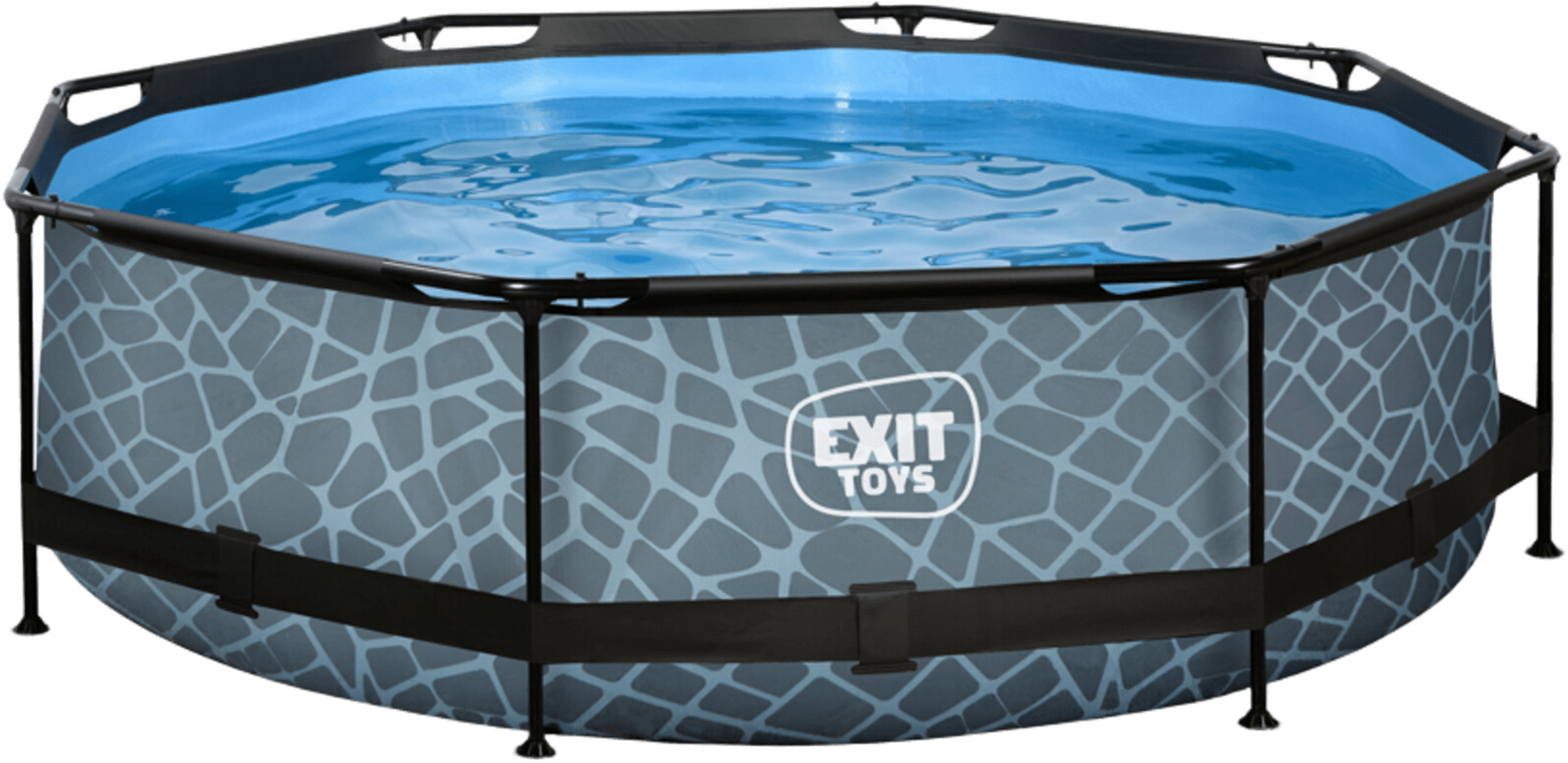 EXIT, Stone Pool &Oslash;300x76cm Med Filterpump - Gr&aring;