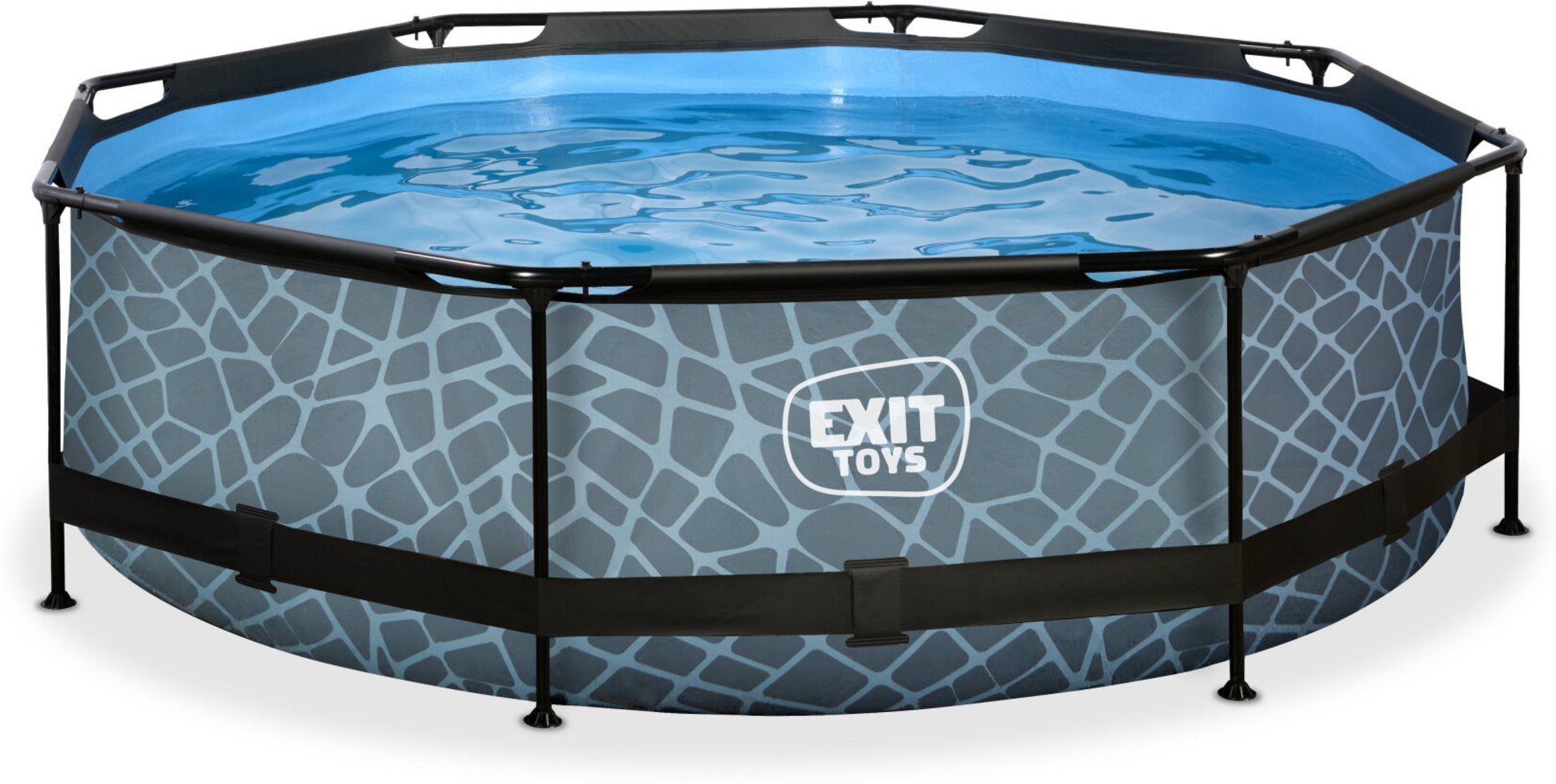 EXIT, Stone Pool &Oslash;300x76cm Med Filterpump - Gr&aring;