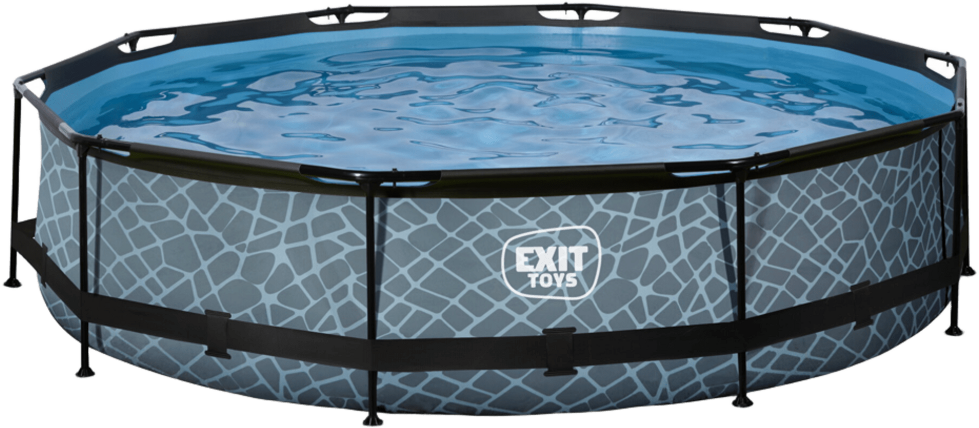 EXIT, Stone Pool &Oslash;360x76cm Med Filterpump - Gr&aring;