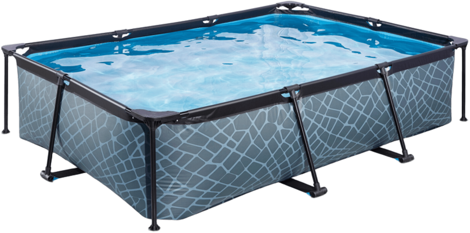 EXIT, Stone Pool 300x200x65cm Med Filterpump - Gr&aring;