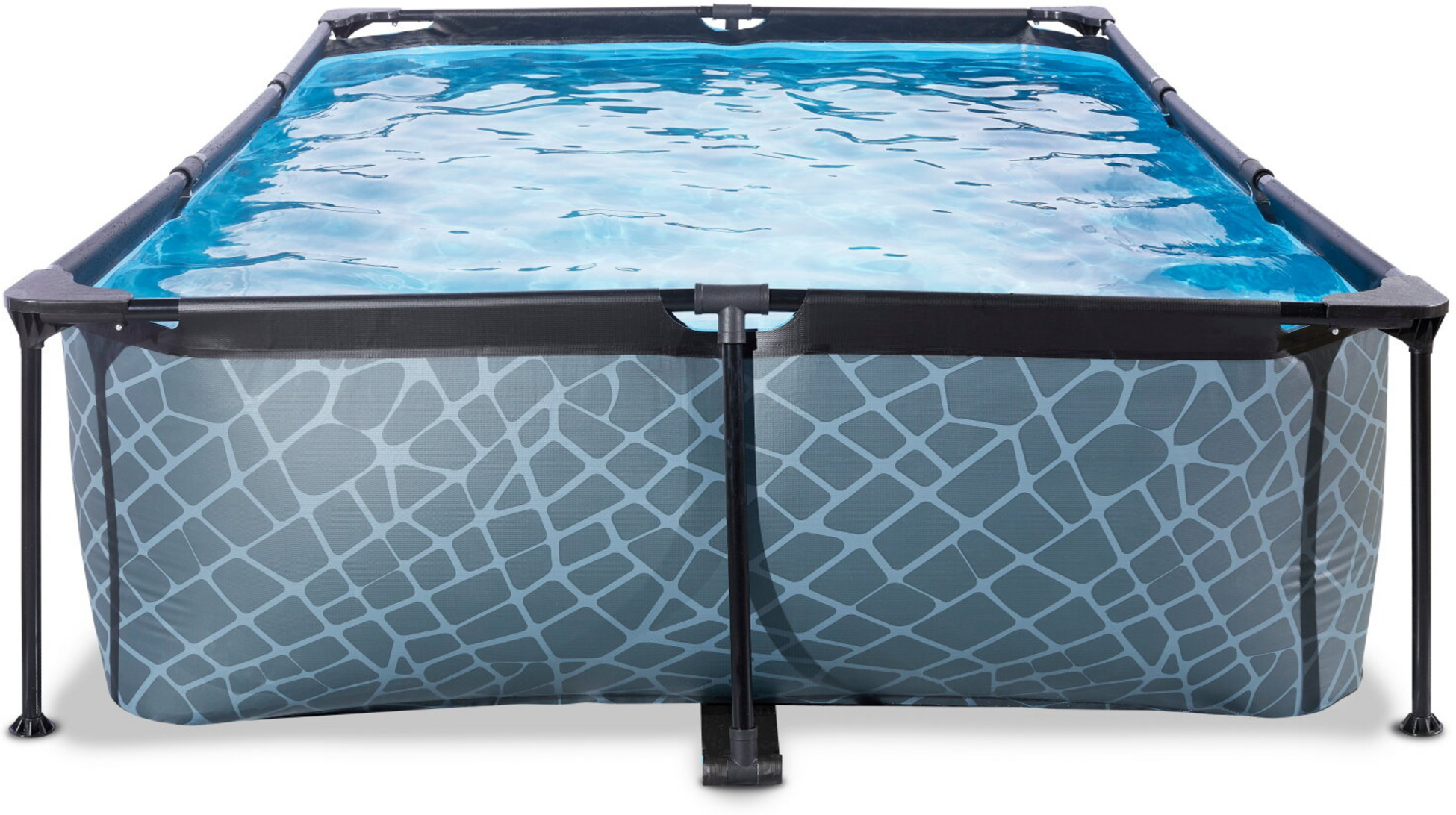 EXIT, Stone Pool 300x200x65cm Med Filterpump - Gr&aring;