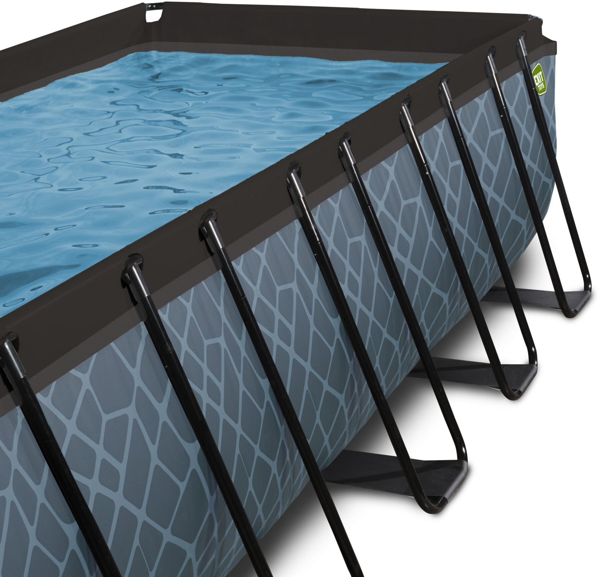 EXIT, Stone Pool 540x250x100cm Med Sandfilterpump - Gr&aring;