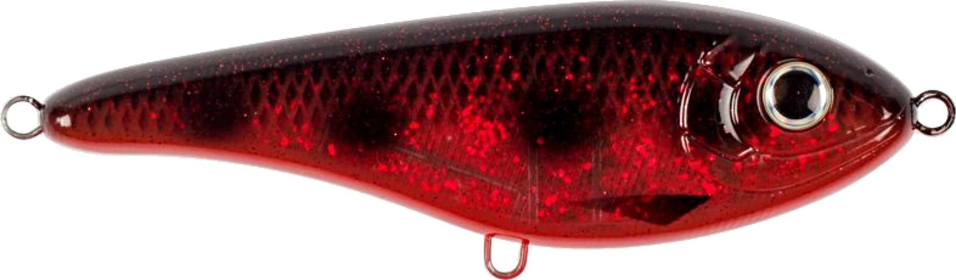 STRIKE PRO, Strike Pro Buster Jerk Ii, Susp, 12cm, 37g - Bloody Spotted