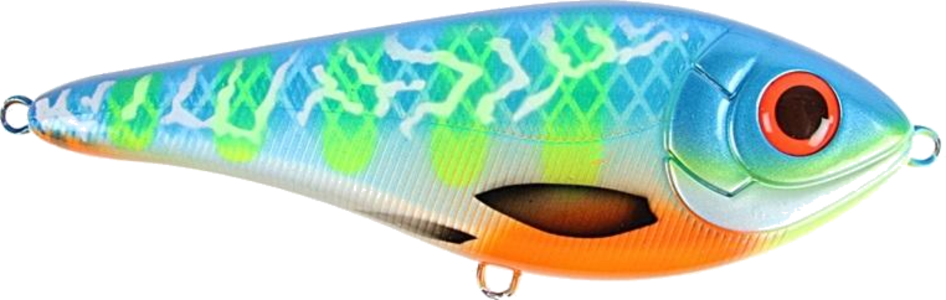 STRIKE PRO, Strike Pro Buster Swim Bait, Slow Sink, 13cm, 65g - Blue Fire