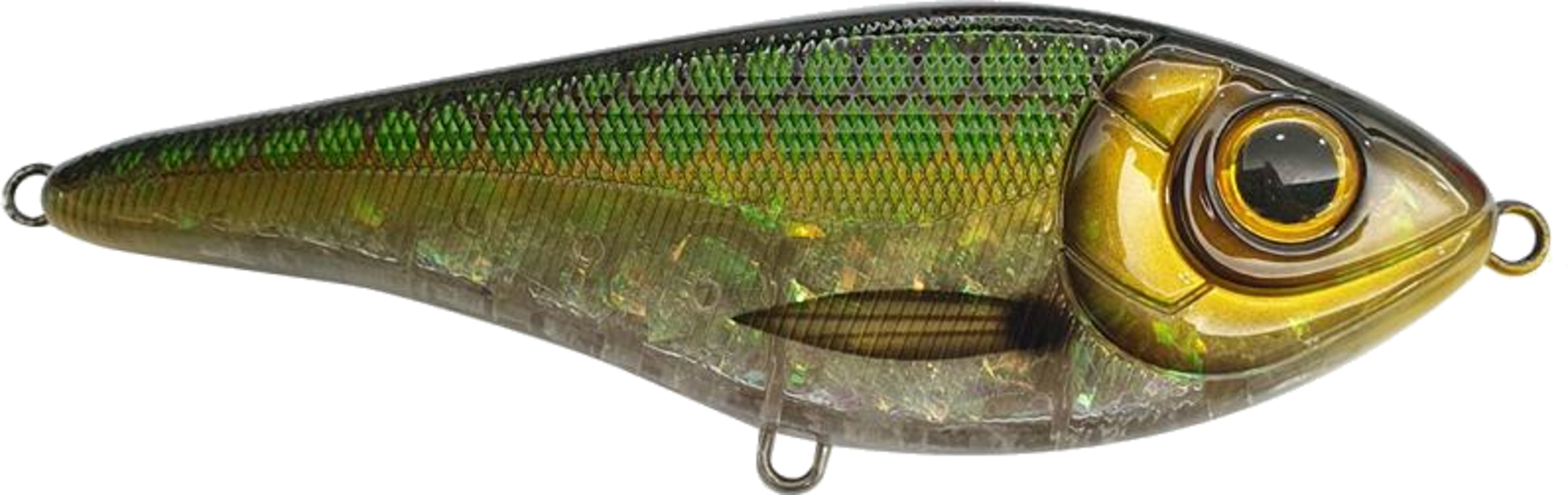STRIKE PRO, Strike Pro Buster Swim Bait, Slow Sink, 13cm, 65g - Emerald Herring