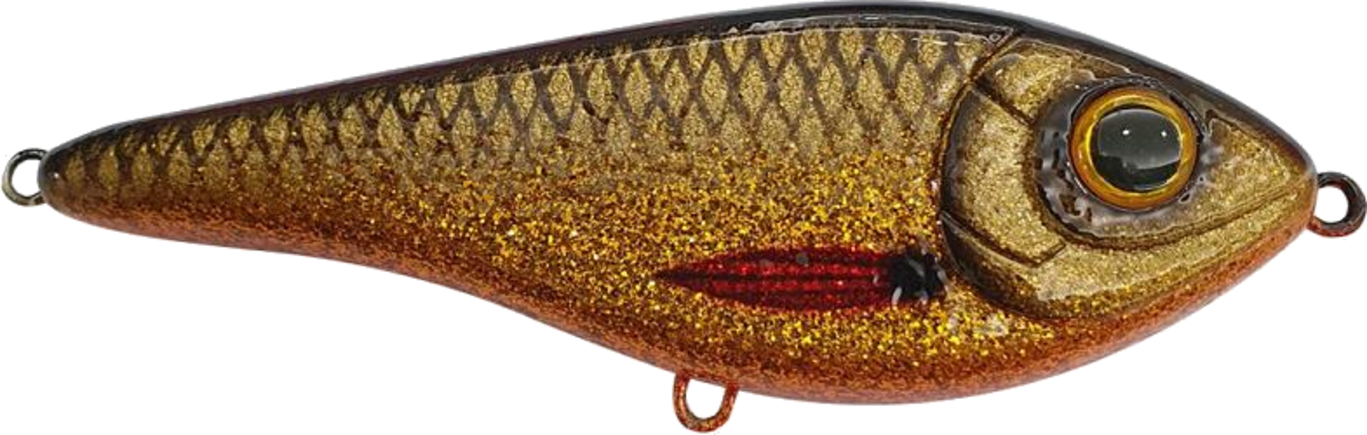 STRIKE PRO, Strike Pro Buster Swim Bait, Slow Sink, 13cm, 65g - Golden Roach