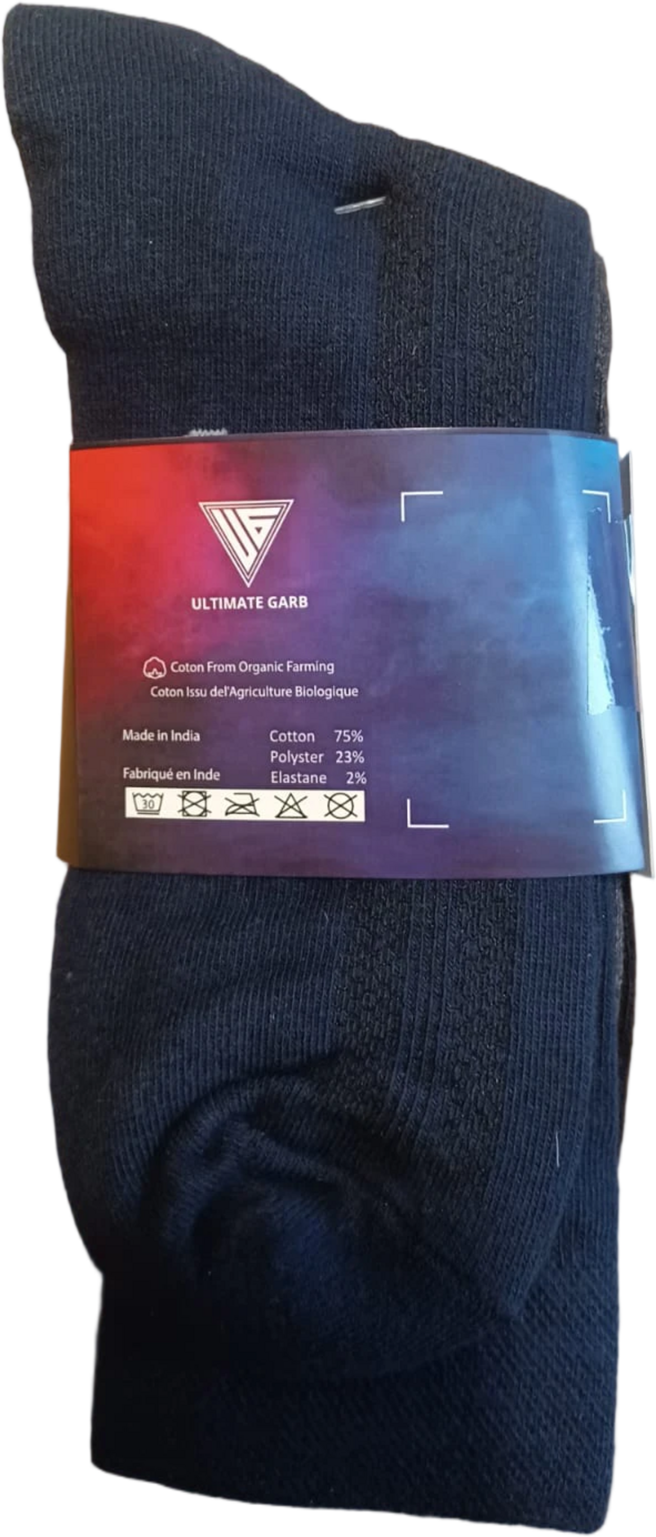 ULTIMATE GARB, Stripe Crew Socks 3pk