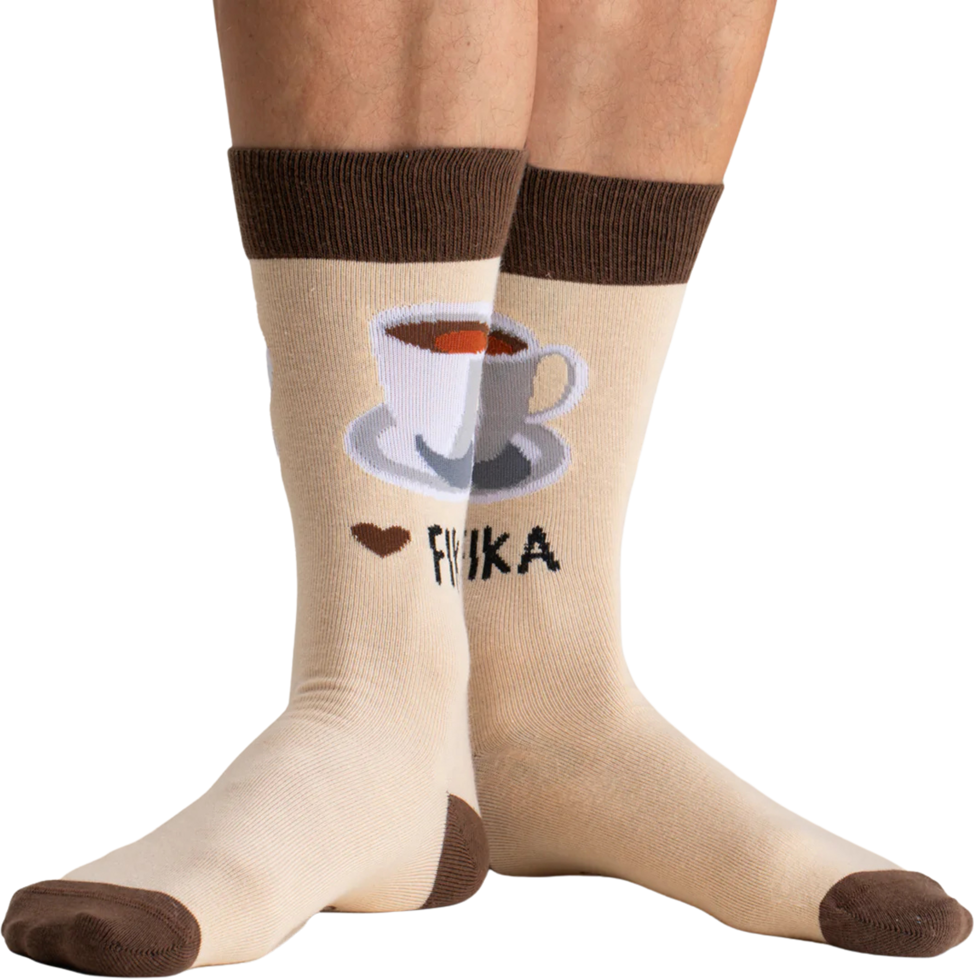 SVENSK HUSMAN, Strumpor - Kaffekopp Fika