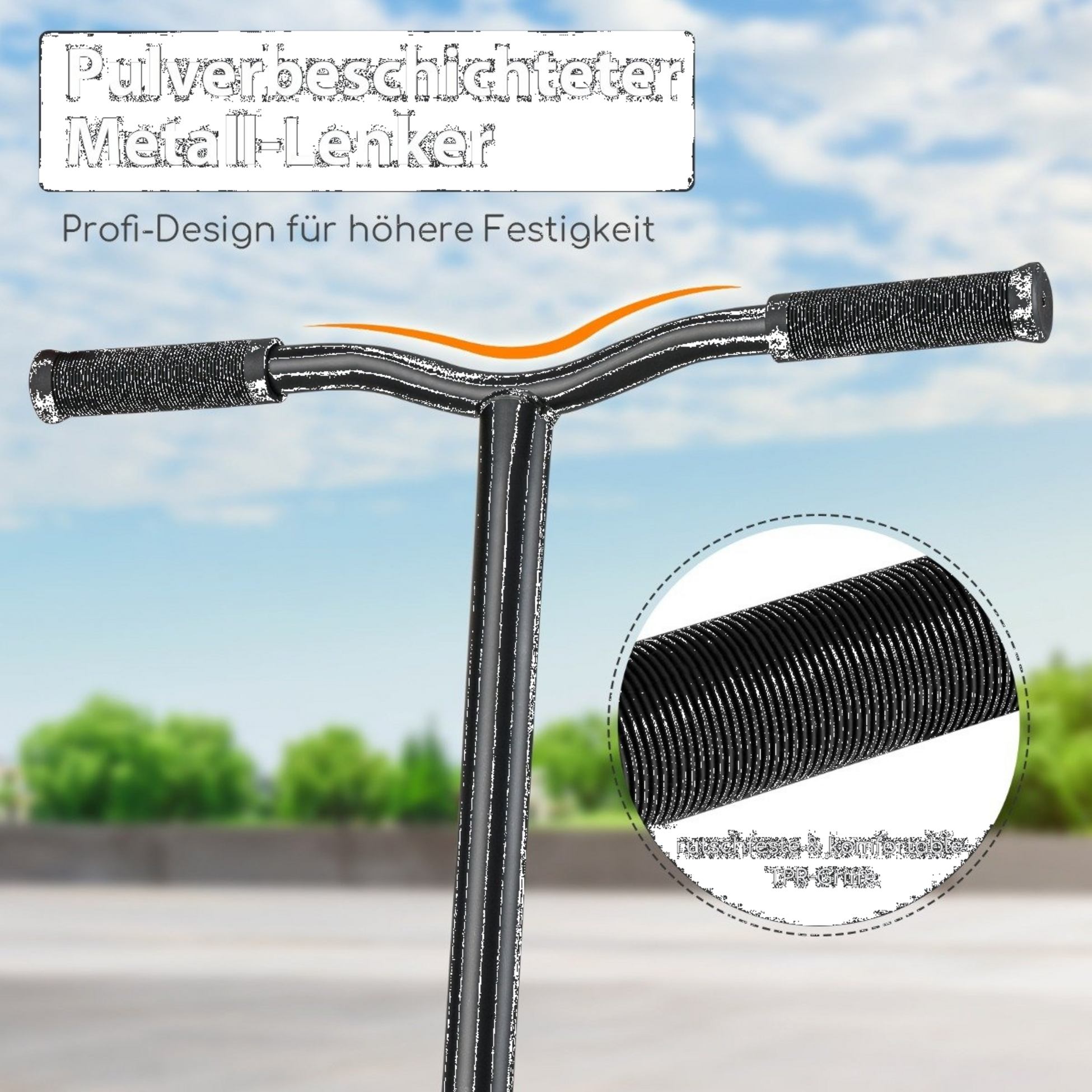 NORTHIX, Stunt Scooter With 360 Steering  Pu Wheels  Aluminum Deck Stunt Scooter Fun Scooter Black