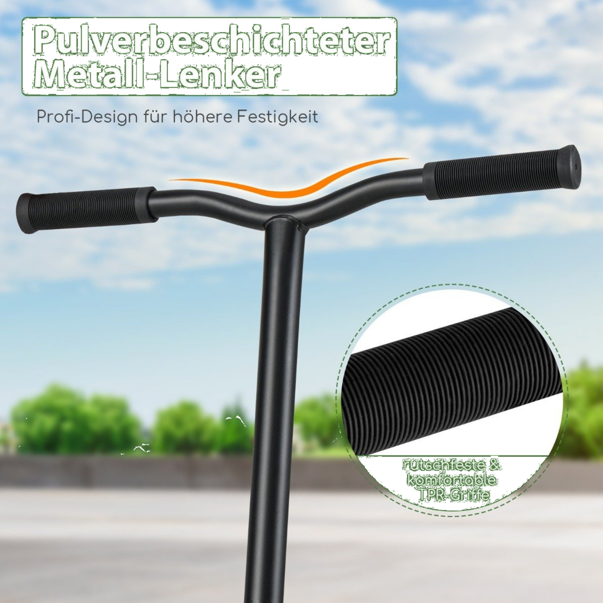 NORTHIX, Stunt Scooter With 360 Steering  Pu Wheels  Aluminum Deck Stunt Scooter Fun Scooter Green