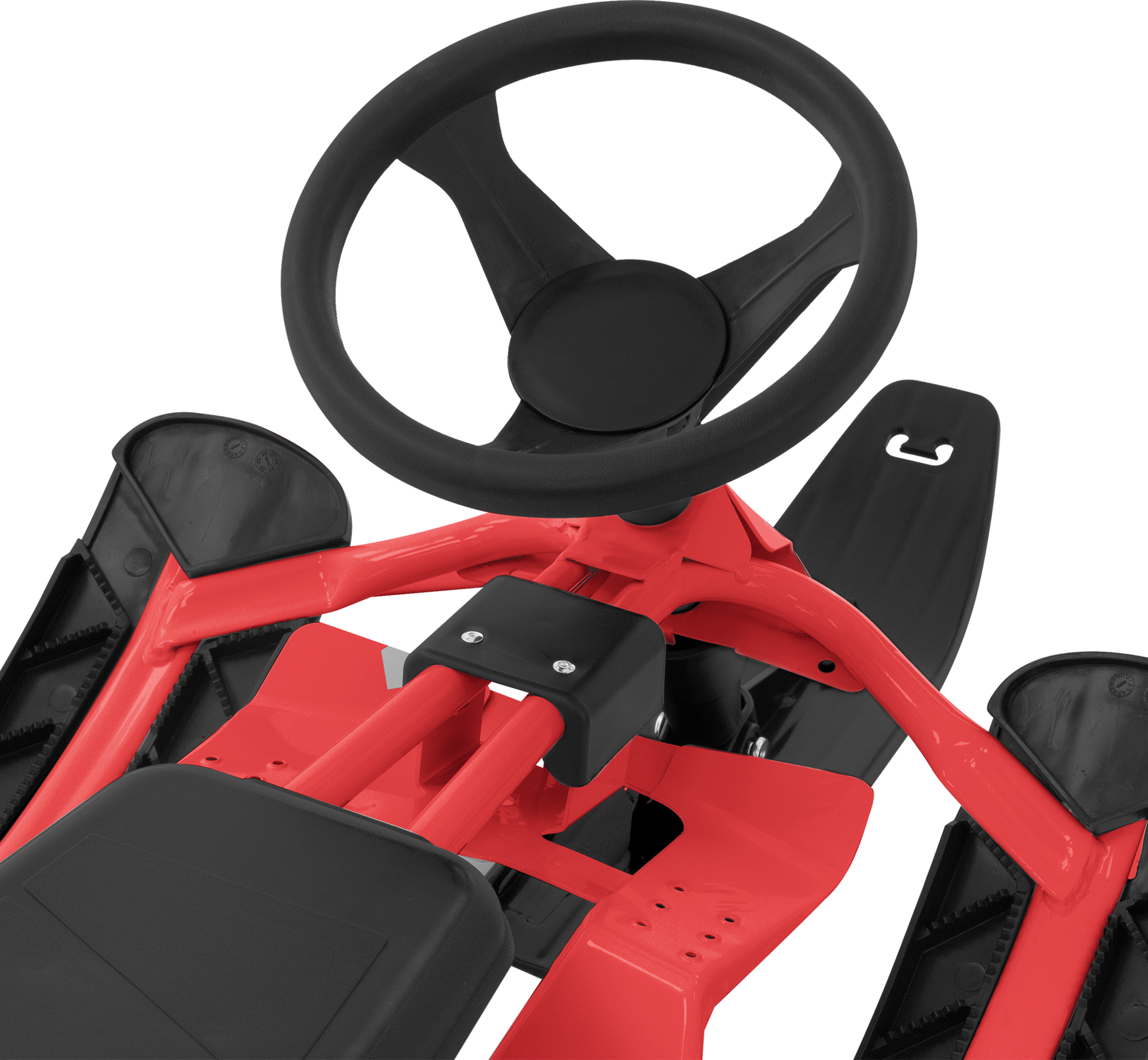 ECD GERMANY, Styrsläde För Barn Från 5 År Upp Till 90 Kg Säte Med Ryggstöd