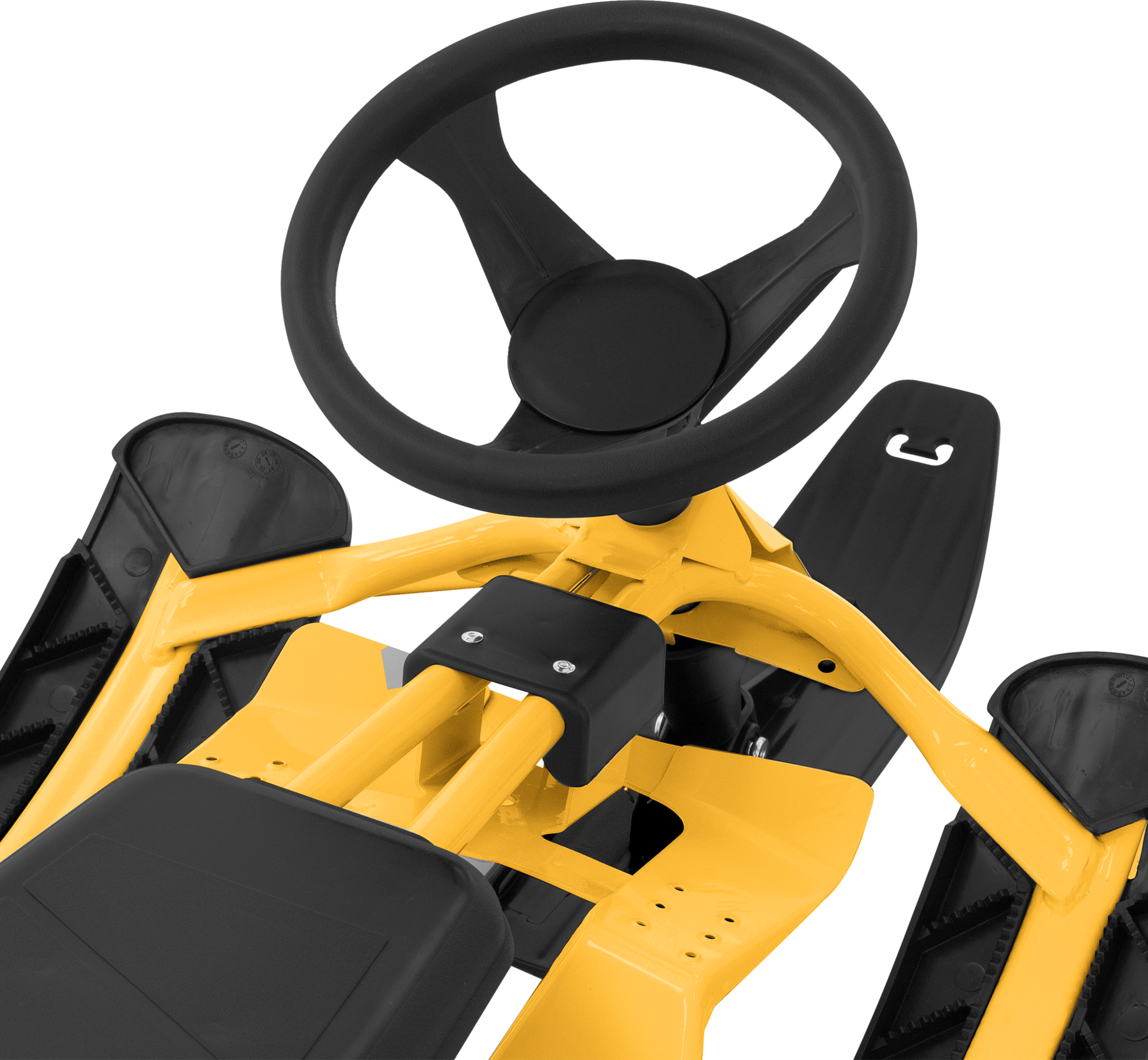 ECD GERMANY, Styrsläde För Barn Från 5 År Upp Till 90 Kg Säte Med Ryggstöd