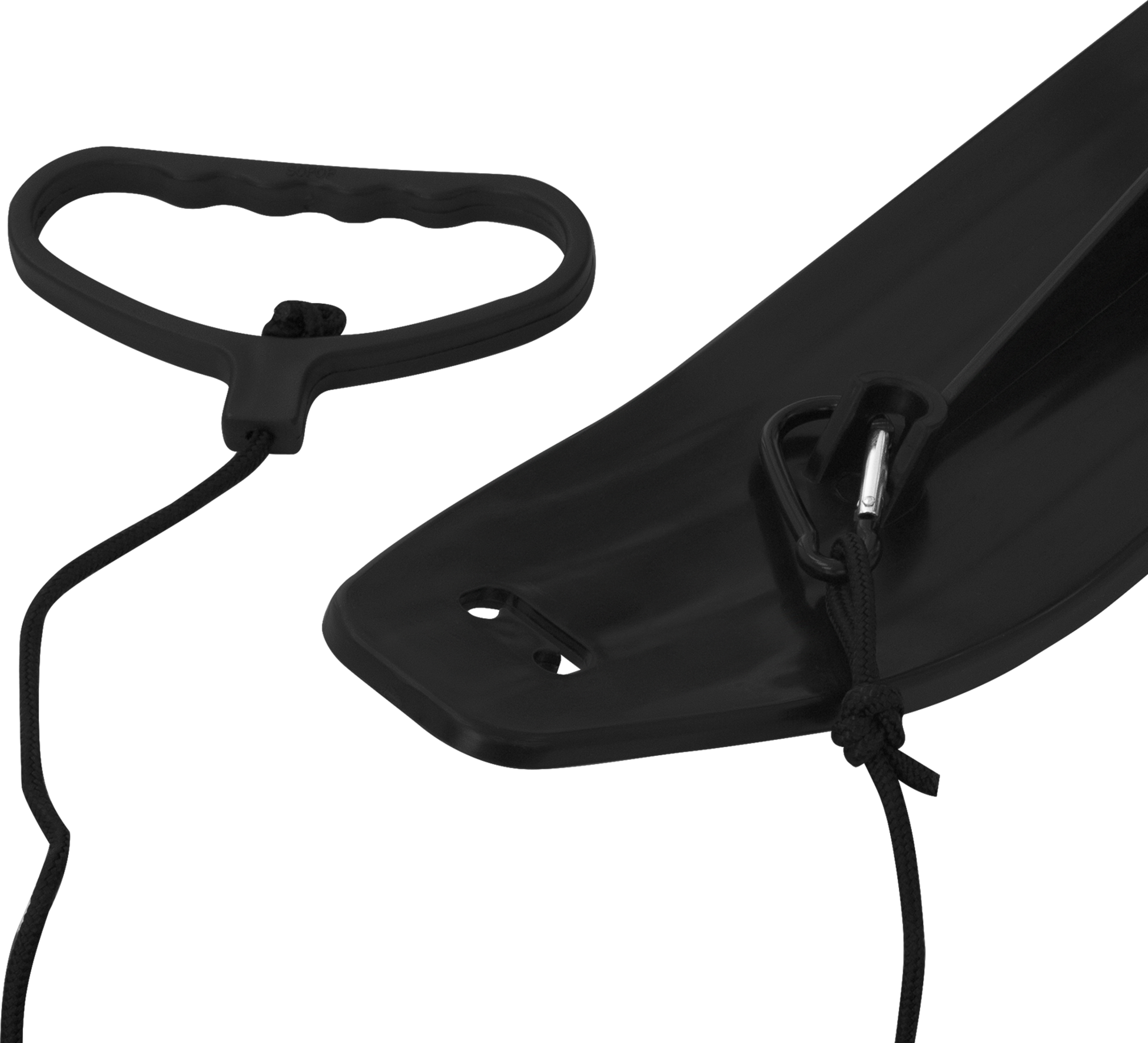 ECD GERMANY, Styrsläde För Barn White Från 5 År Upp Till 90 Kg Säte Med Ryggstöd