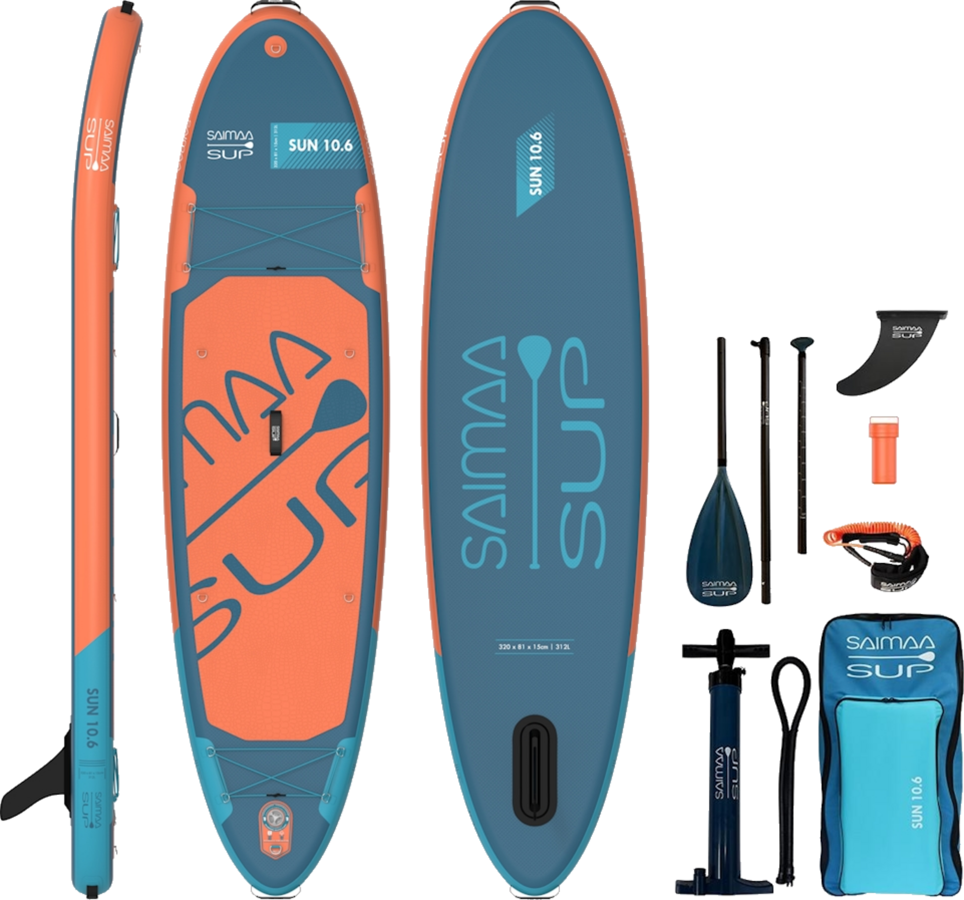 SAIMAA SUP, Sun 10.6 Allround Sup Set, 320 X 81cm
