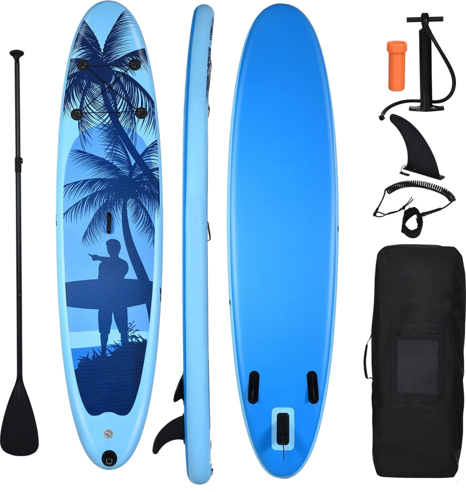 B2X, Sup Board Inflatable Stand Up Board Paddle Board Blue-l