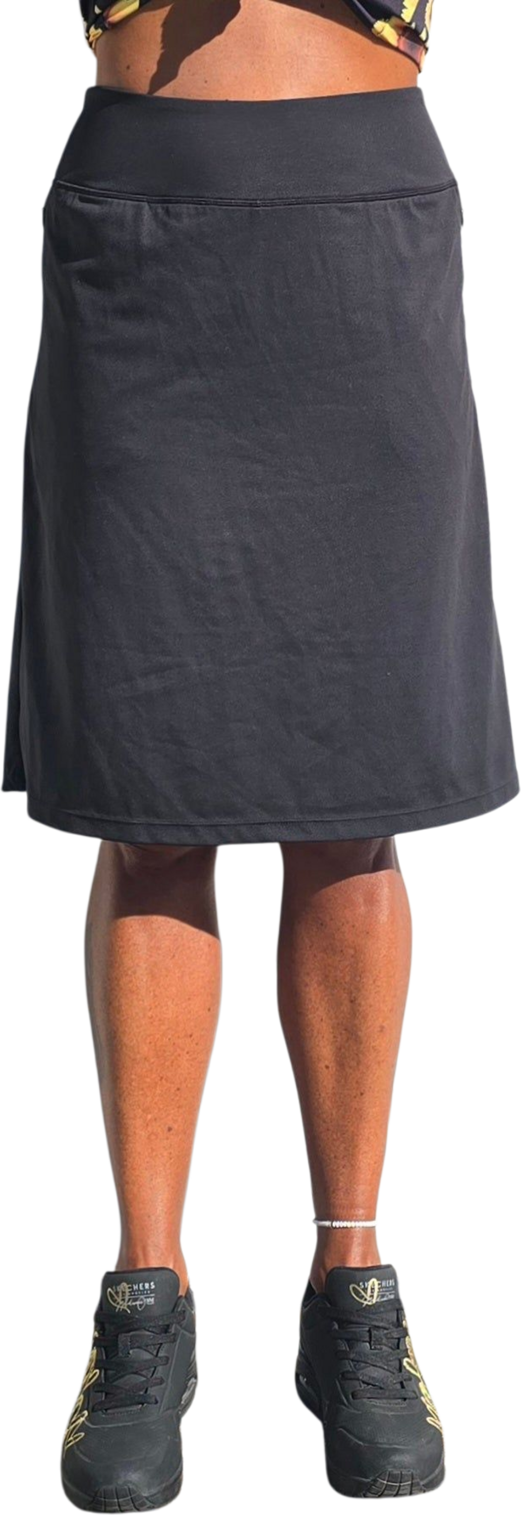 SHE DID, Svart Kn&auml;l&aring;ng Byxkjol Med Fickor