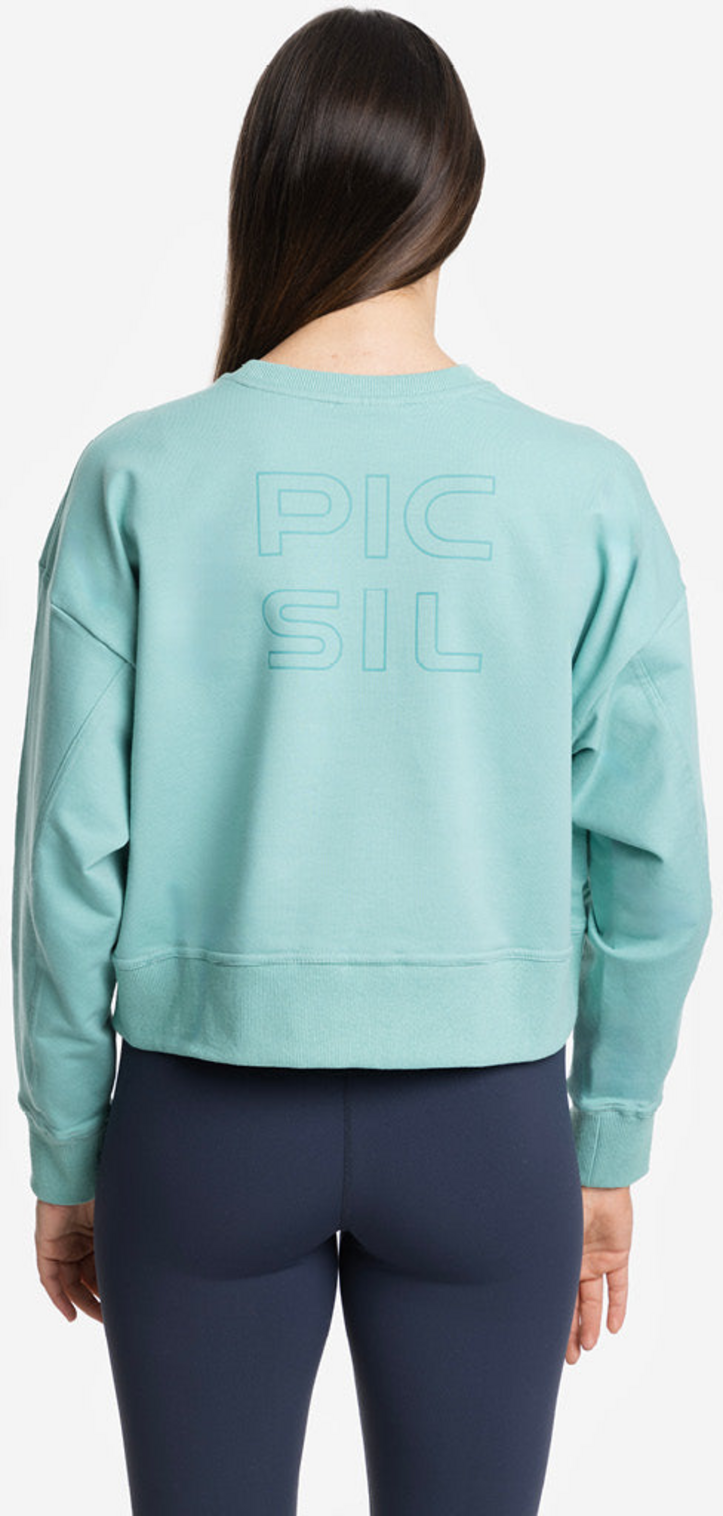 PICSIL SPORT, Sweatshirt Women Crop Jersey Stretch