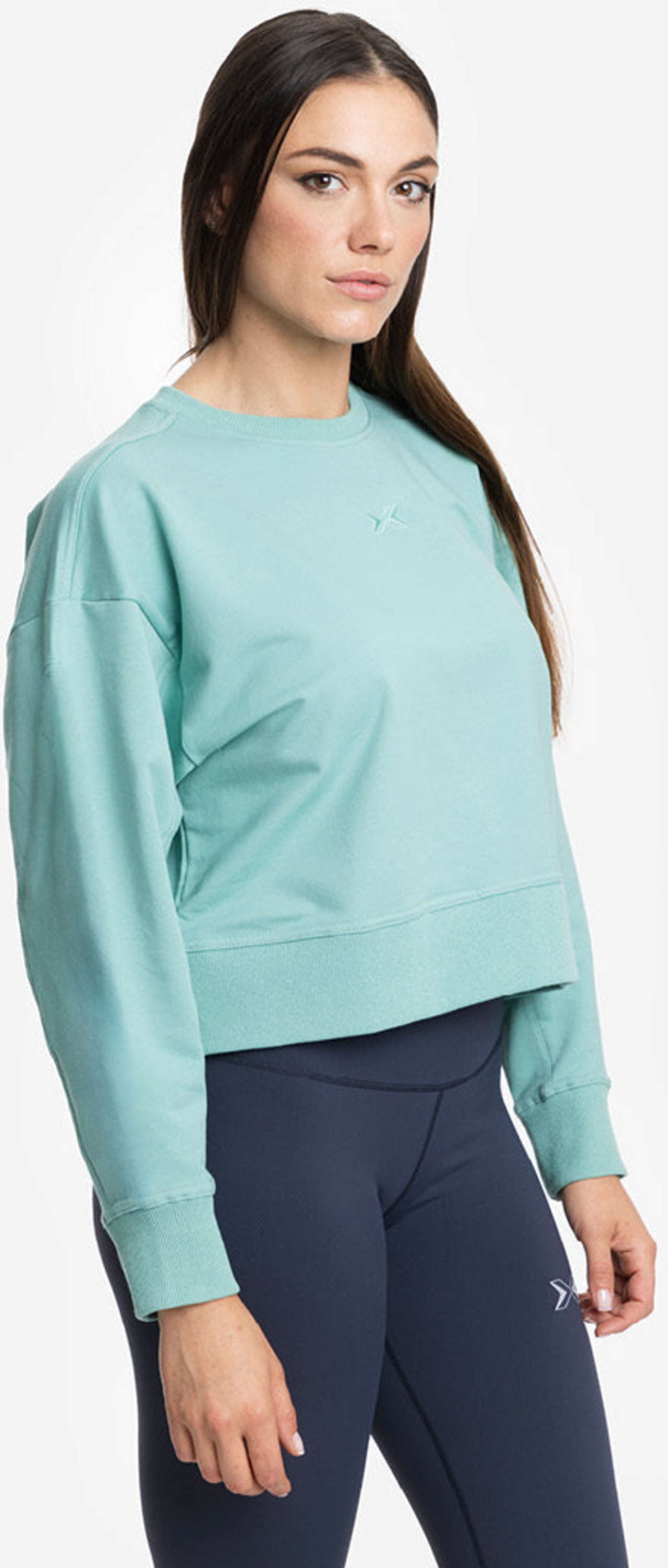 PICSIL SPORT, Sweatshirt Women Crop Jersey Stretch