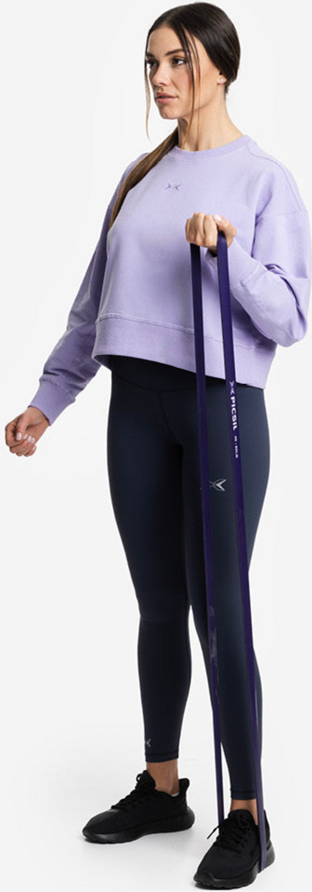 PICSIL SPORT, Sweatshirt Women Crop Jersey Stretch