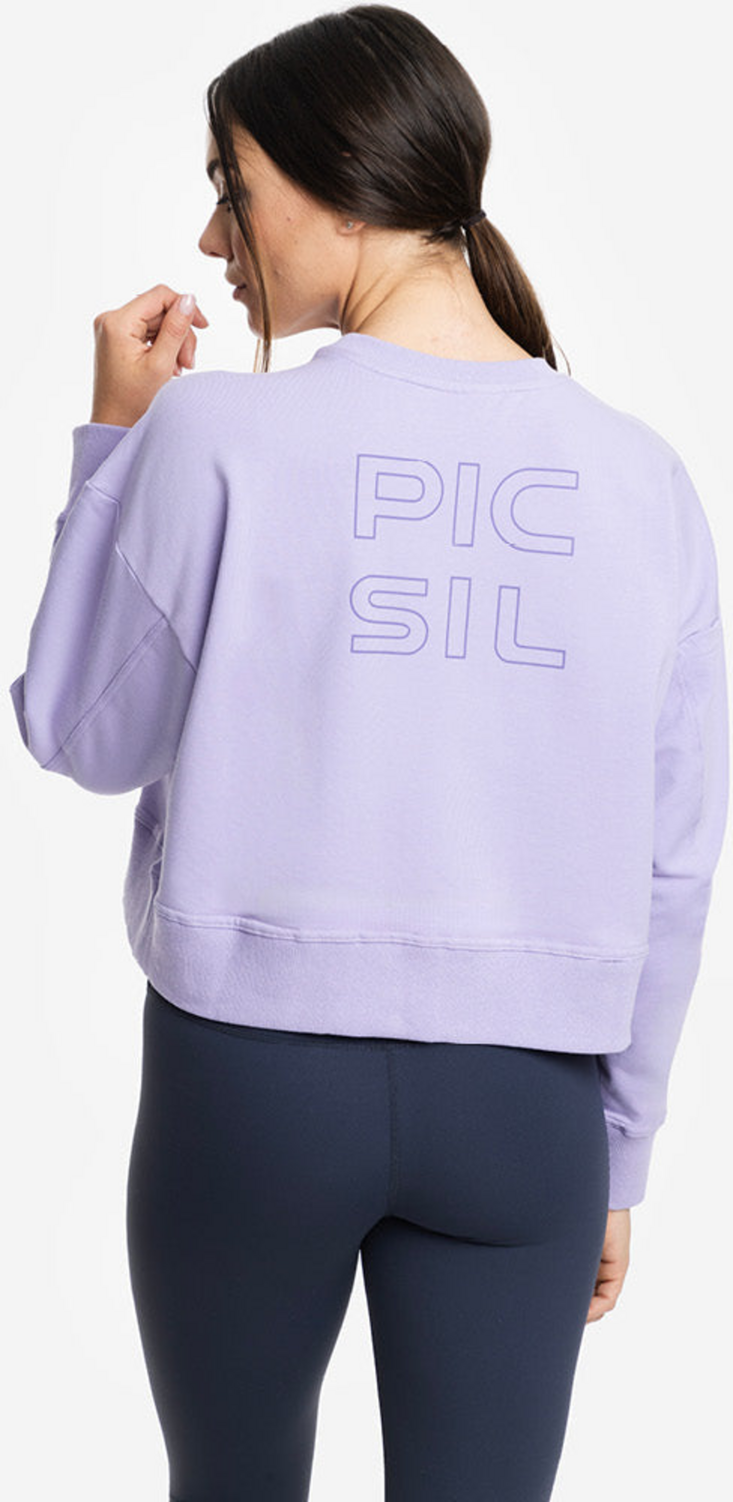PICSIL SPORT, Sweatshirt Women Crop Jersey Stretch