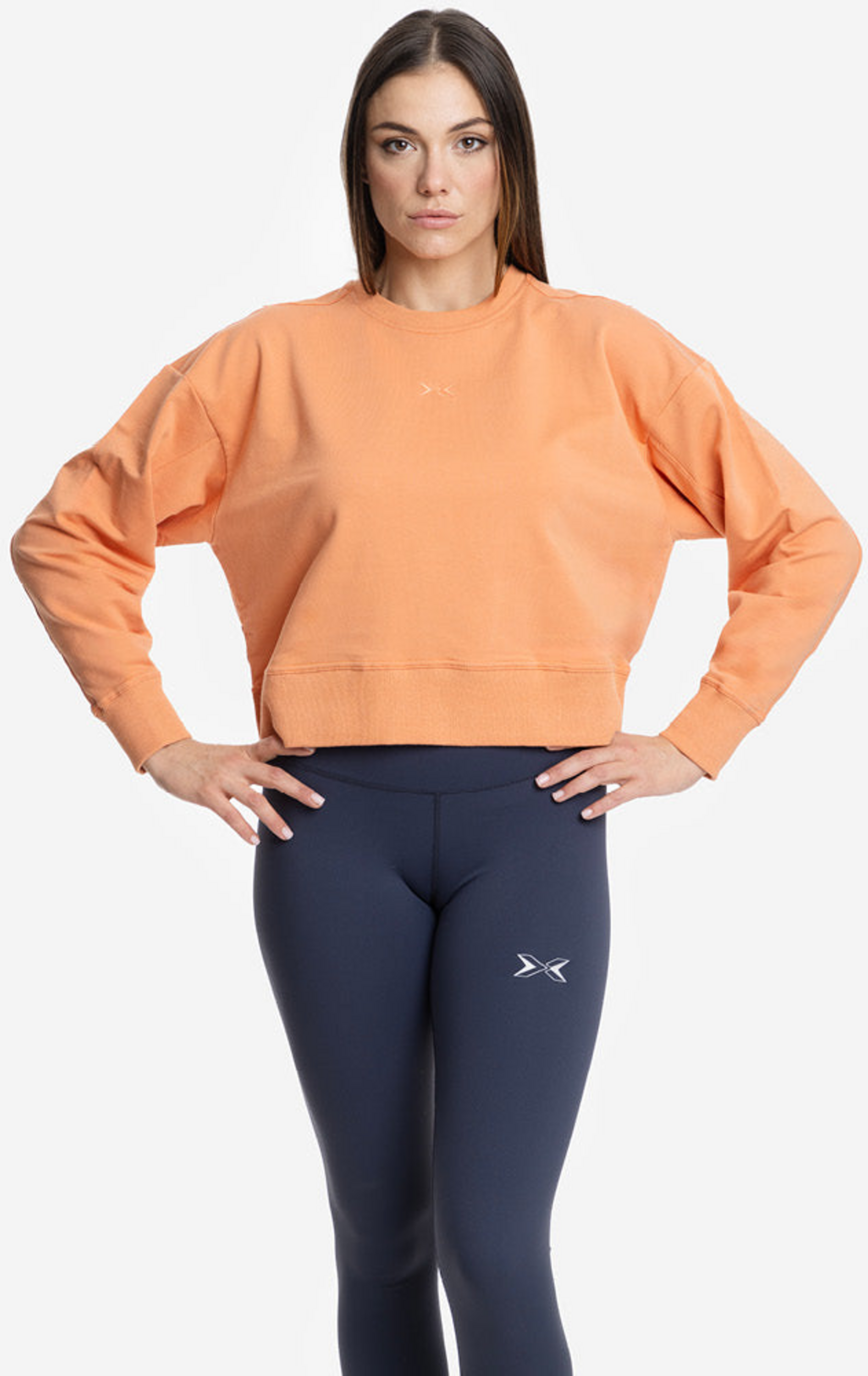 PICSIL SPORT, Sweatshirt Women Crop Jersey Stretch