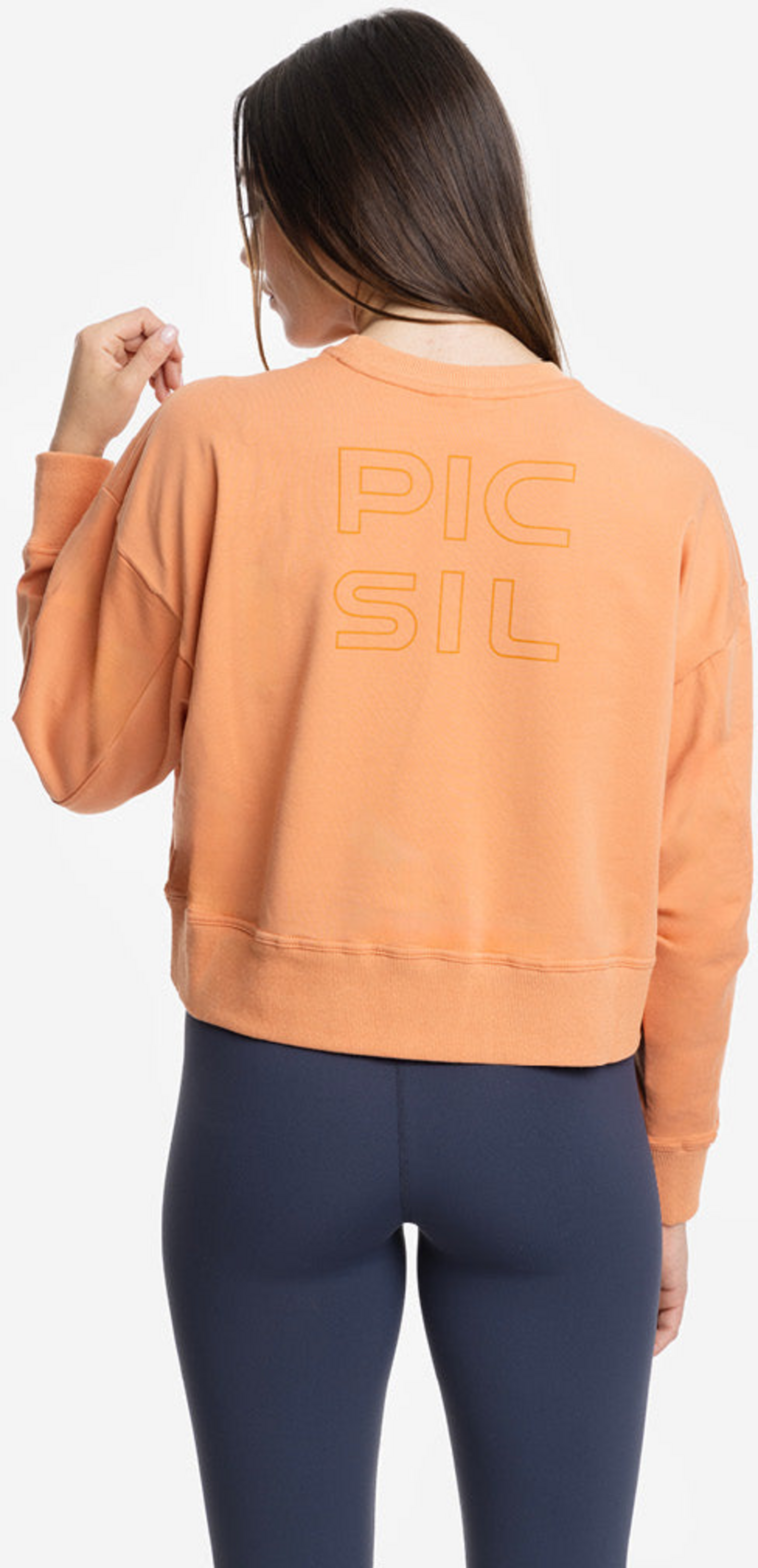 PICSIL SPORT, Sweatshirt Women Crop Jersey Stretch