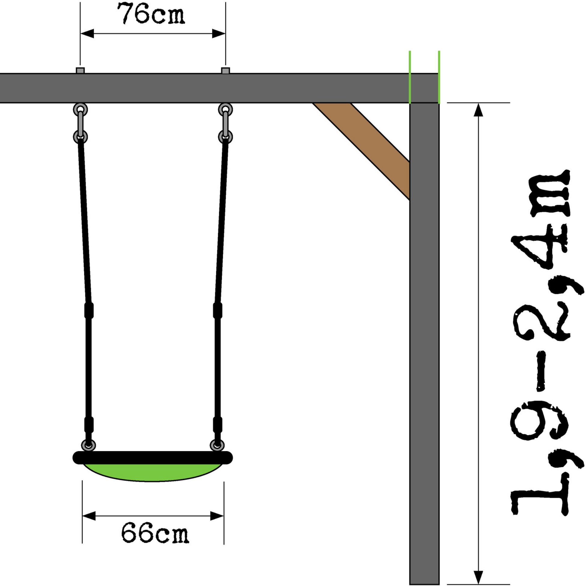 EXIT, Swibee Kompisgunga - Gr&ouml;n/svart