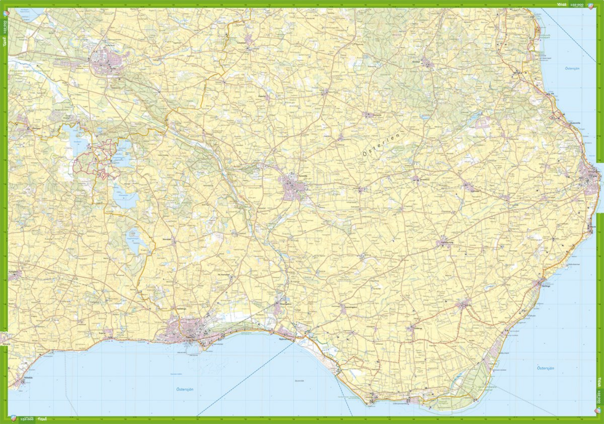 CALAZO, Syd&ouml;stra Sk&aring;ne 1:50.000