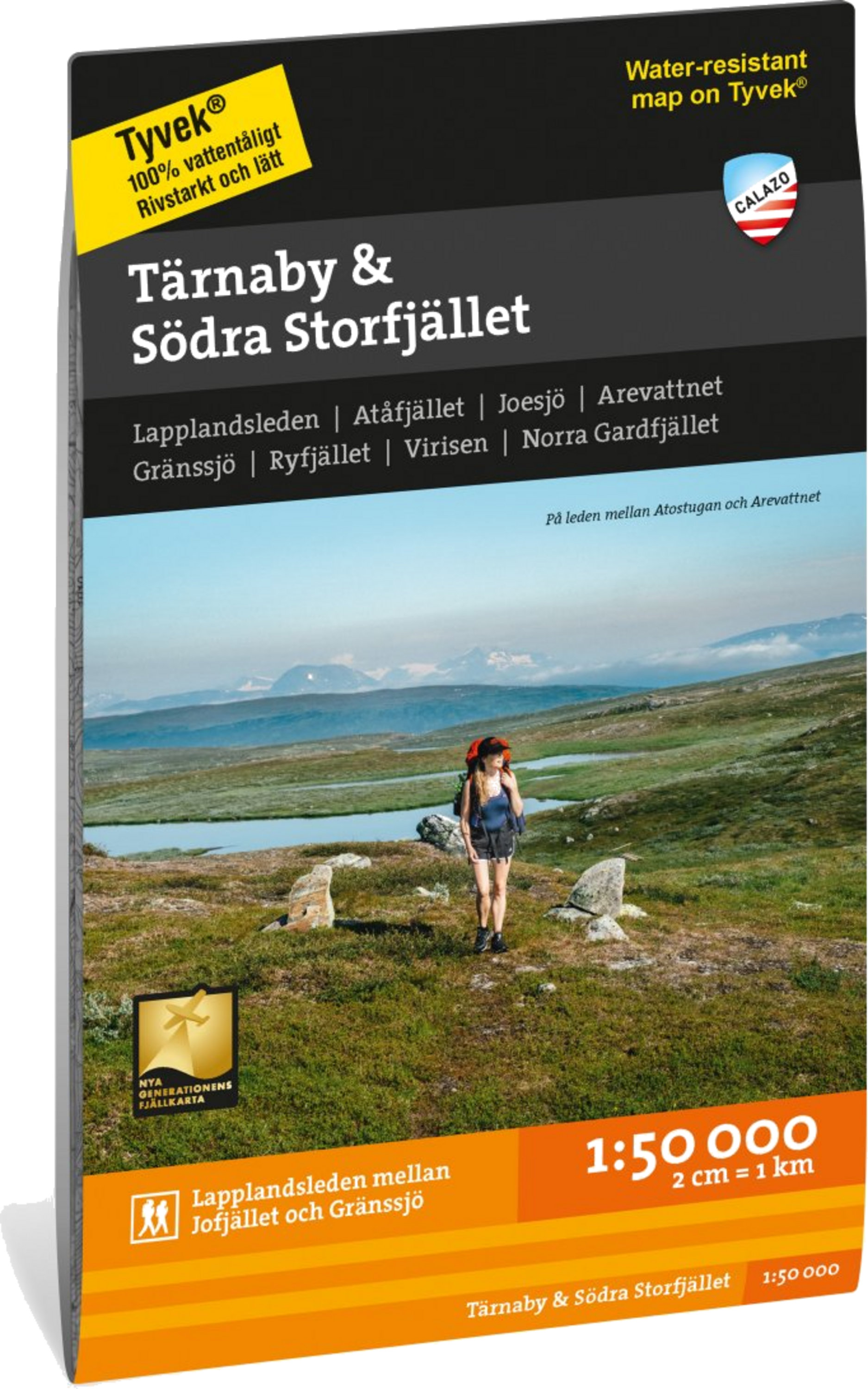 CALAZO, T&auml;rnaby  S&ouml;dra Storfj&auml;llet 1:50.000