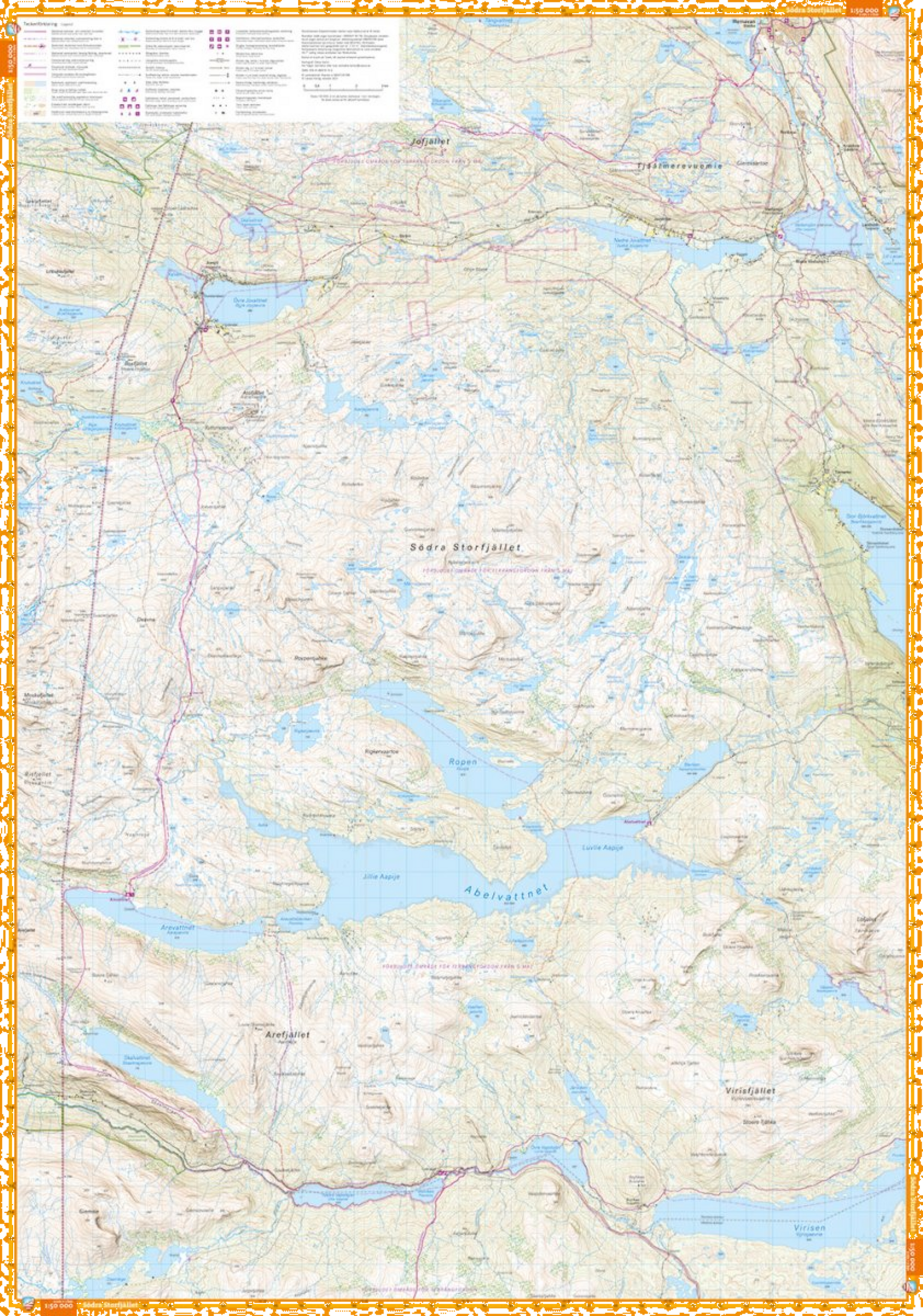 CALAZO, T&auml;rnaby  S&ouml;dra Storfj&auml;llet 1:50.000