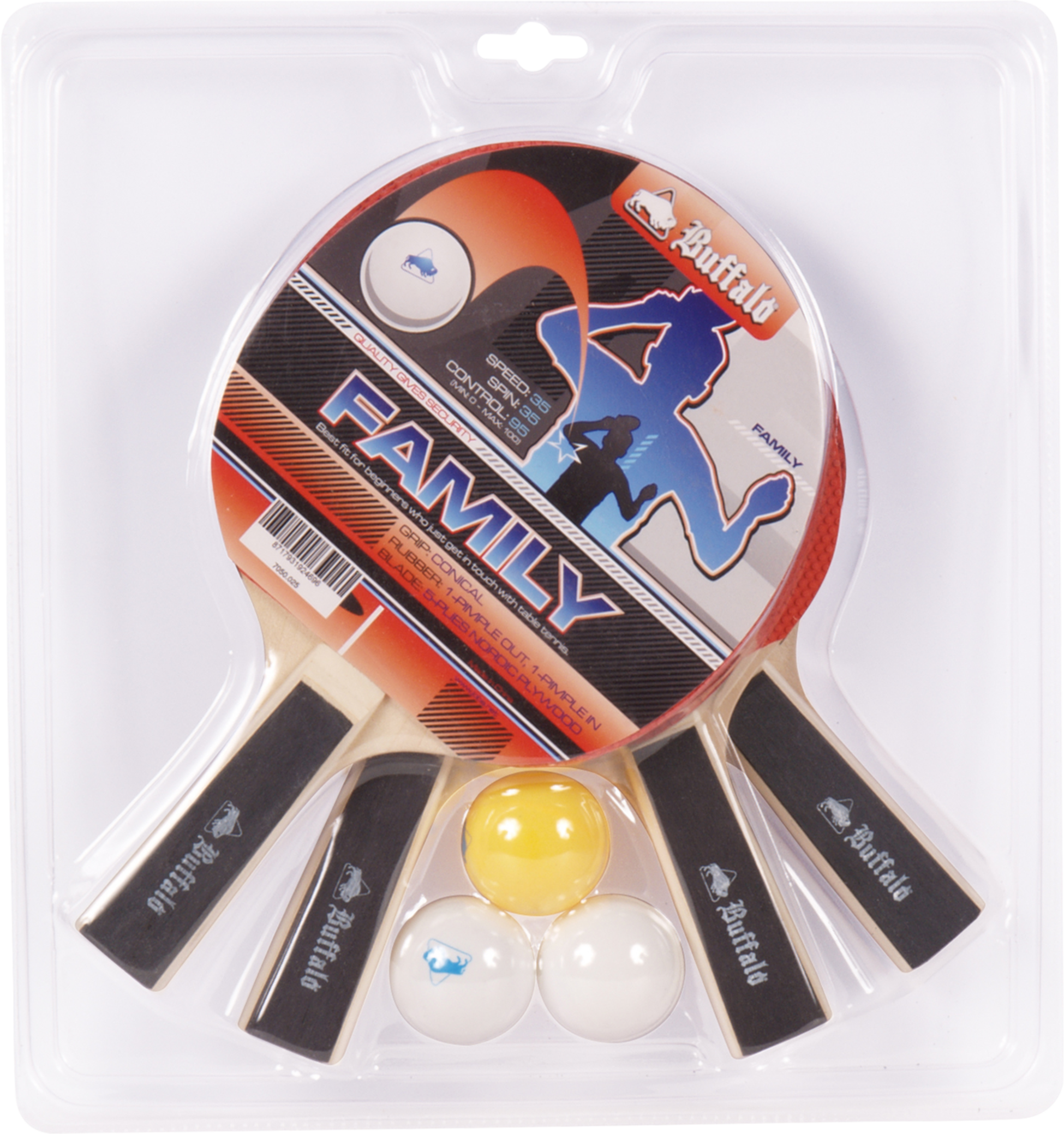 BUFFALO, Table Tennis Bat Set Buffalo Family