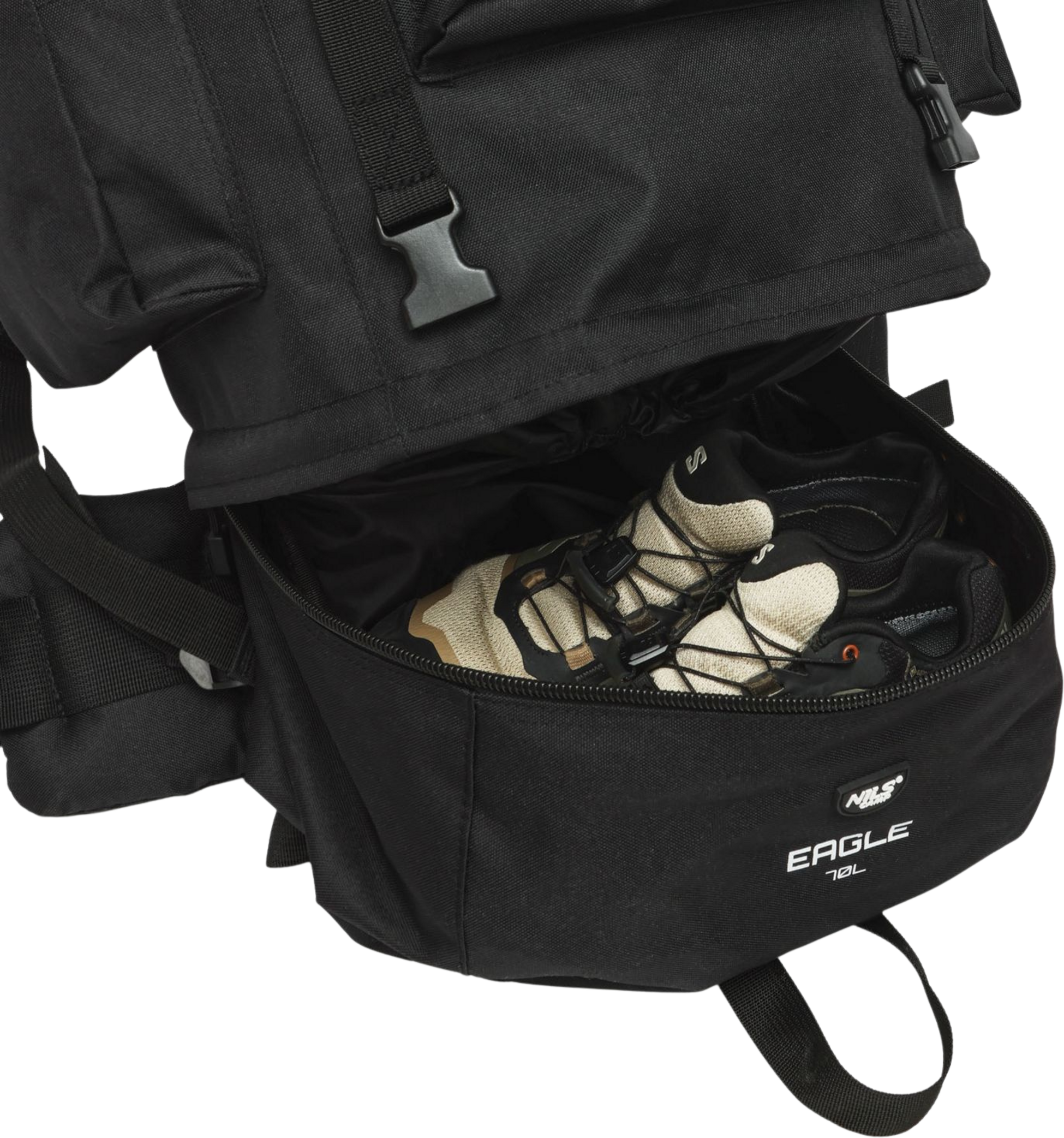 NORTHIX, Tactical Backpack, 70l, Black, Heavy-duty