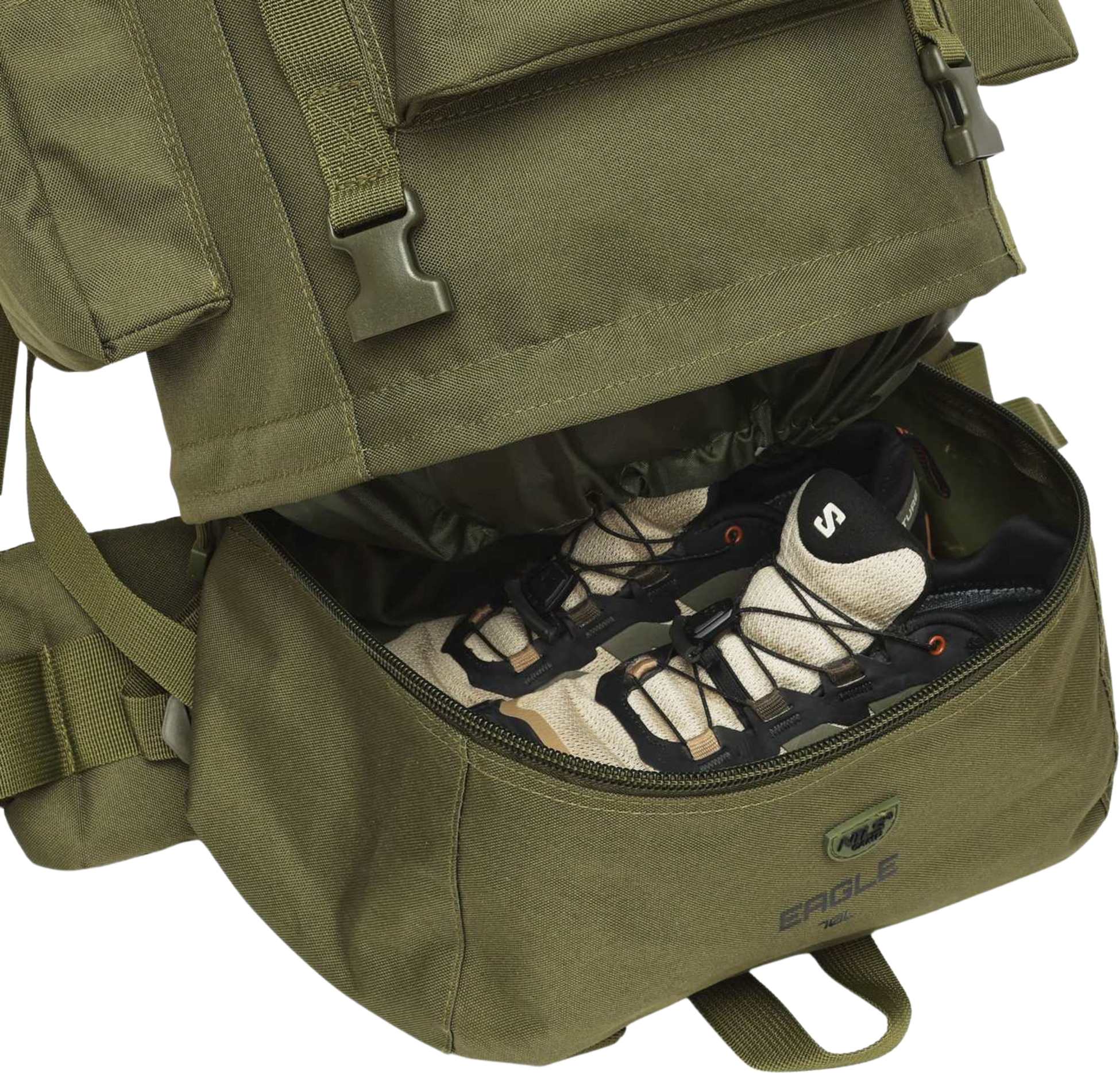 NORTHIX, Tactical Backpack, Eagle Green, 70l Capacity