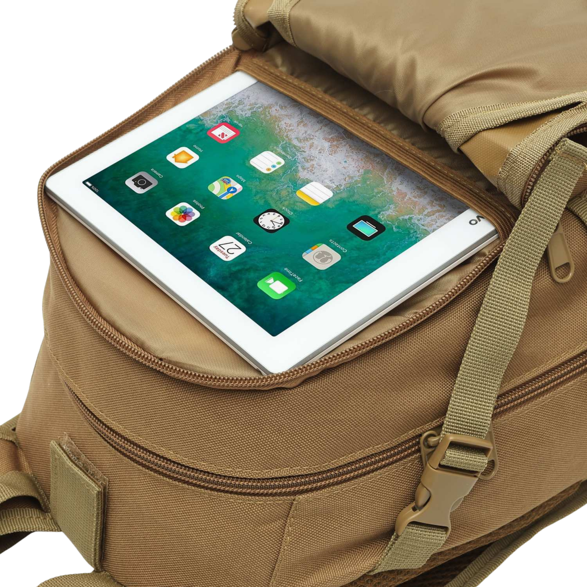 NORTHIX, Tactical Backpack, Sand, 25l Capacity