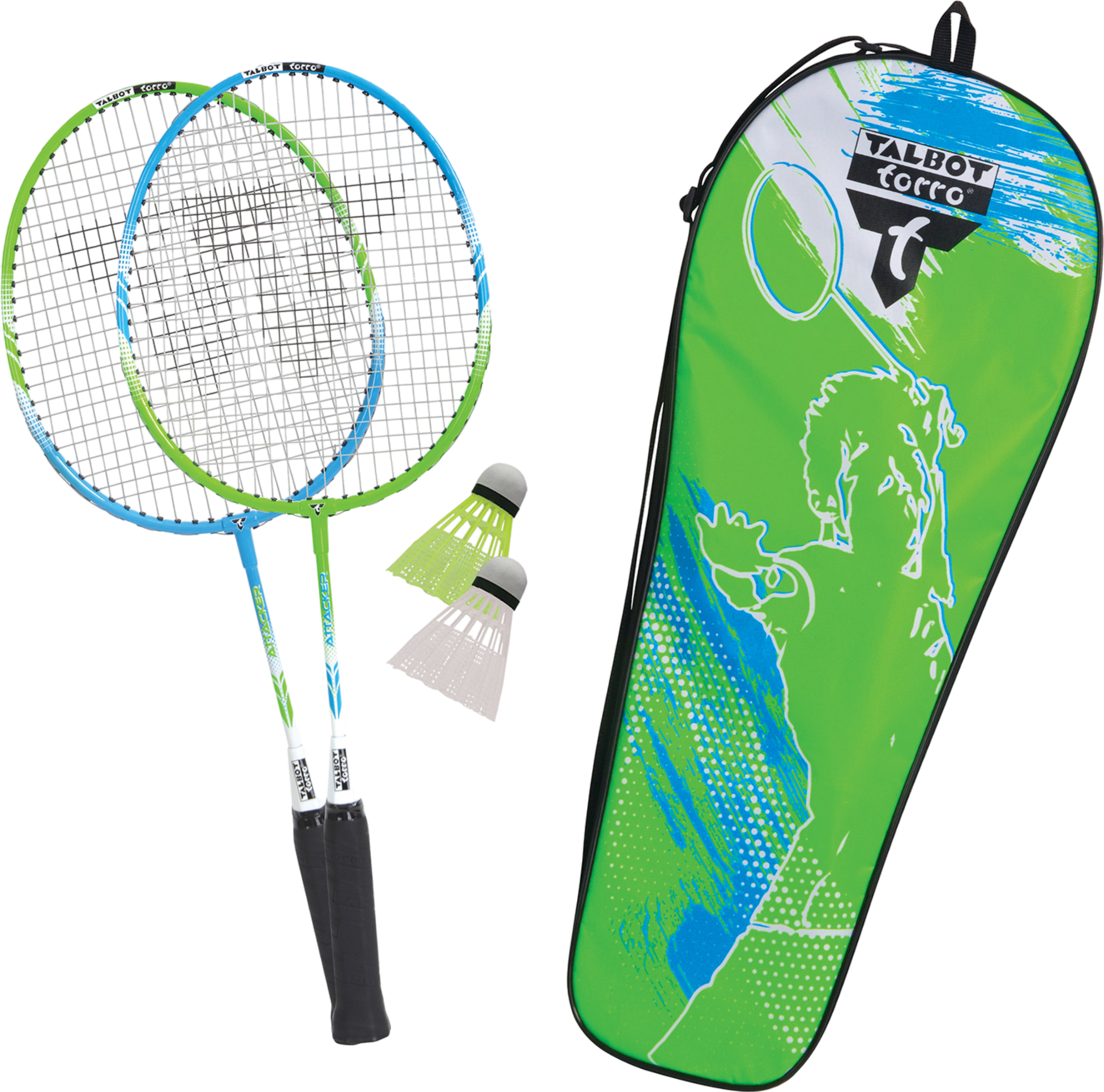 TALBOT-TORRO, Talbot-torro 2 Attacker Junior Children's Badminton Set
