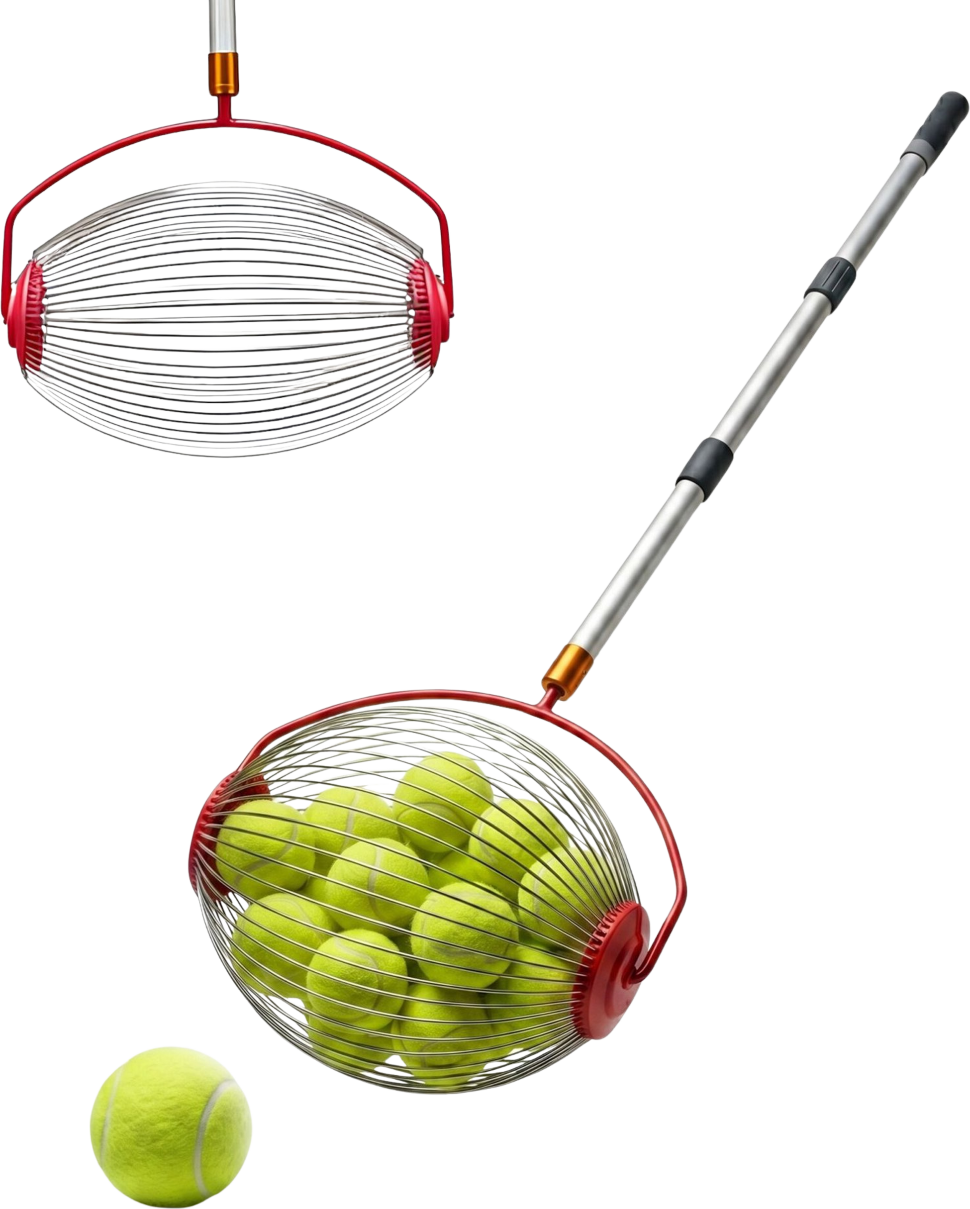 NORTHIX, Tennis Ball Retriever Roller, Metal No-bend Pickup
