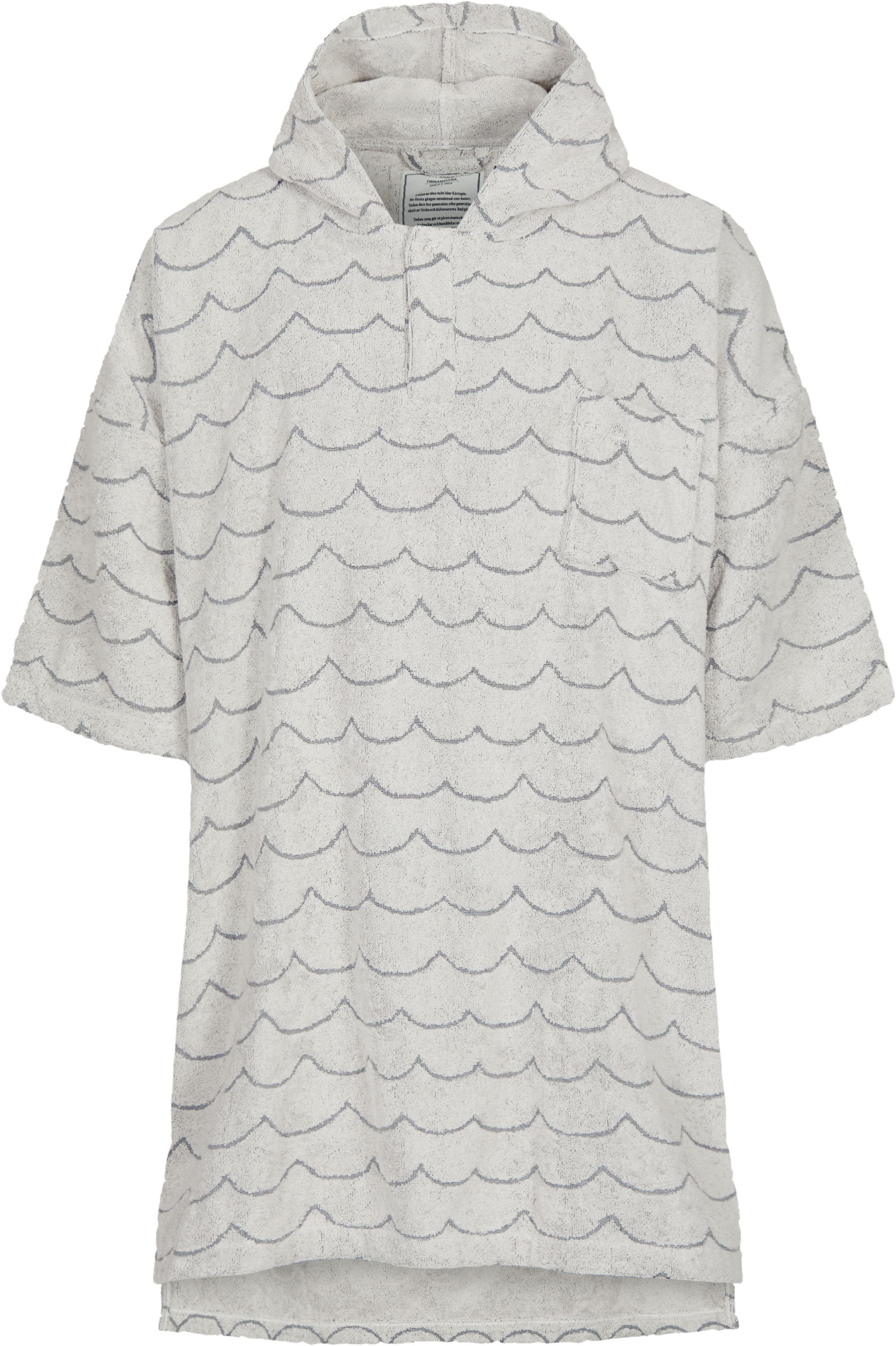 EMMAMALENA, Terry Poncho Wave Ecru