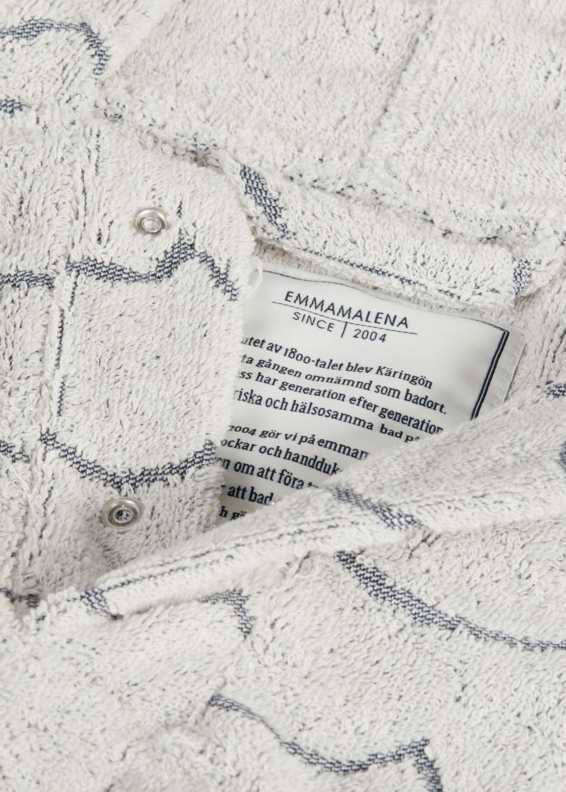 EMMAMALENA, Terry Poncho Wave Ecru